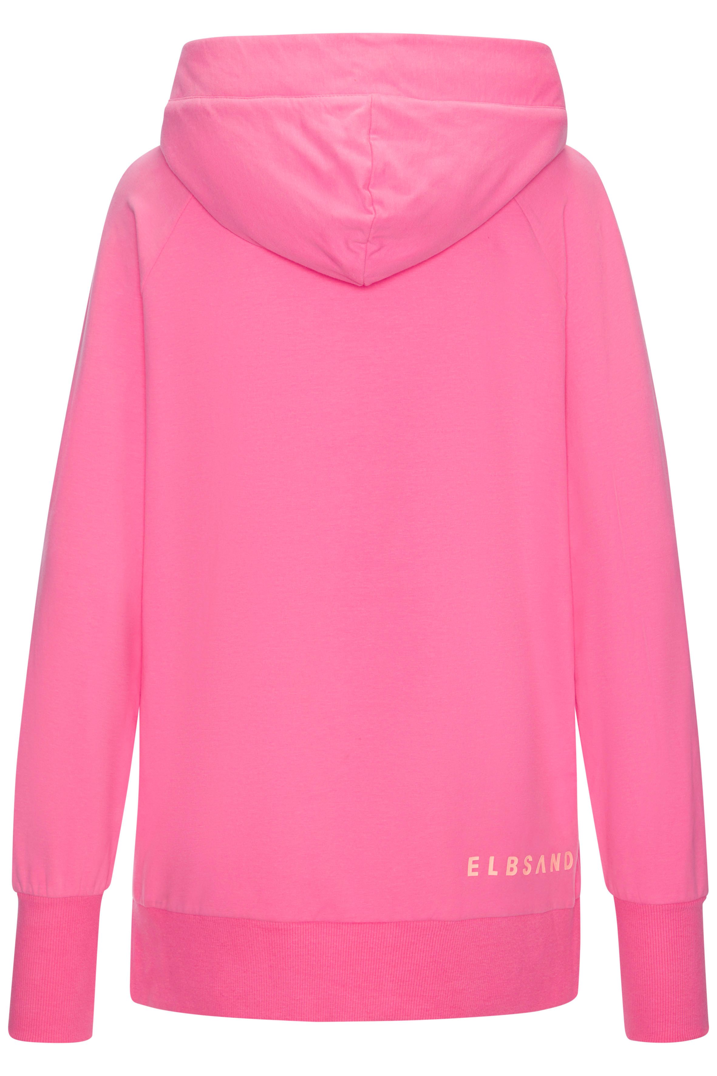 Elbsand Kapuzensweatshirt Svana mit Logoprint, bequemer Hoodie, seitliche Schlitze
