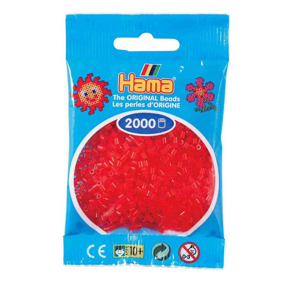 Bügelperlen Hama Beutel mit 2000 Mini-Bügelperlen transparent