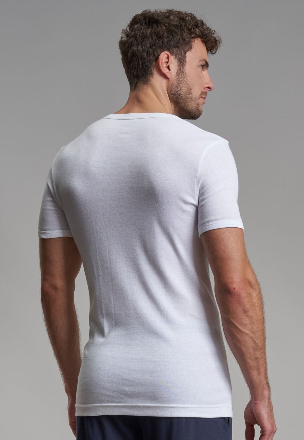 GÖTZBURG T-Shirt Premium Fine Rib (Mehrpack, 4-tlg) mit V-Ausschnitt, kurzarm, im 4er Pack