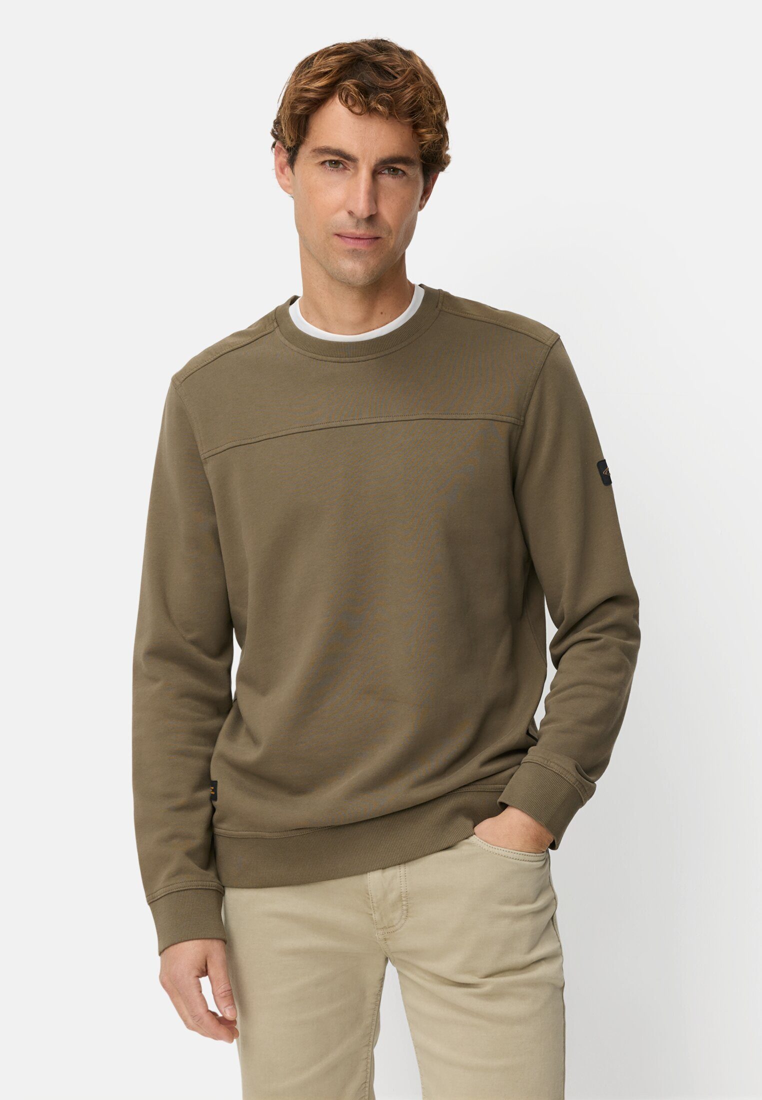 camel active Sweatshirt mit Backprint Langarm Rundhals