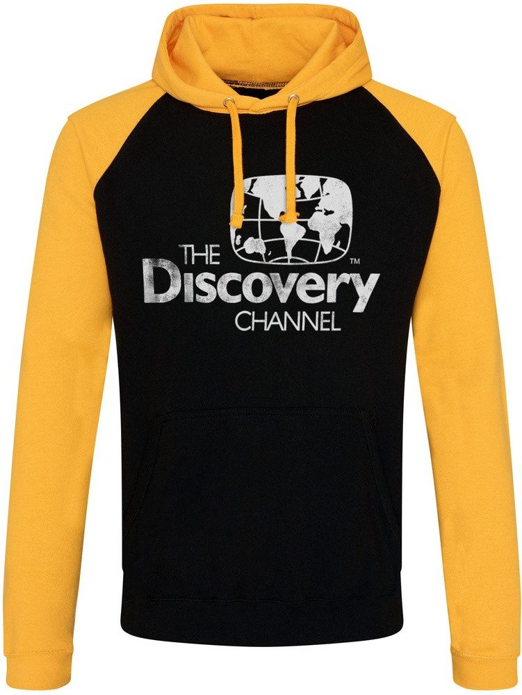 Discovery Hoodie Distressed Logo Baseball Hoodie
