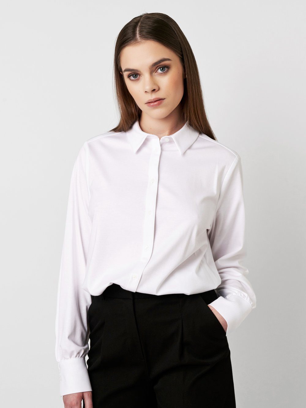 DESOTO Klassische Bluse Lizzy mit Hemdblusenkragen günstig online kaufen