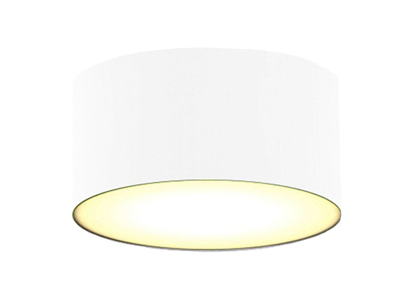 Ø für Weiß, LED 20cm Dimmfunktion, wechselbar, Warmweiß, smartwares LED Deckenleuchte, Stoff Treppenhaus, Design-klassiker mit Lampen-schirm