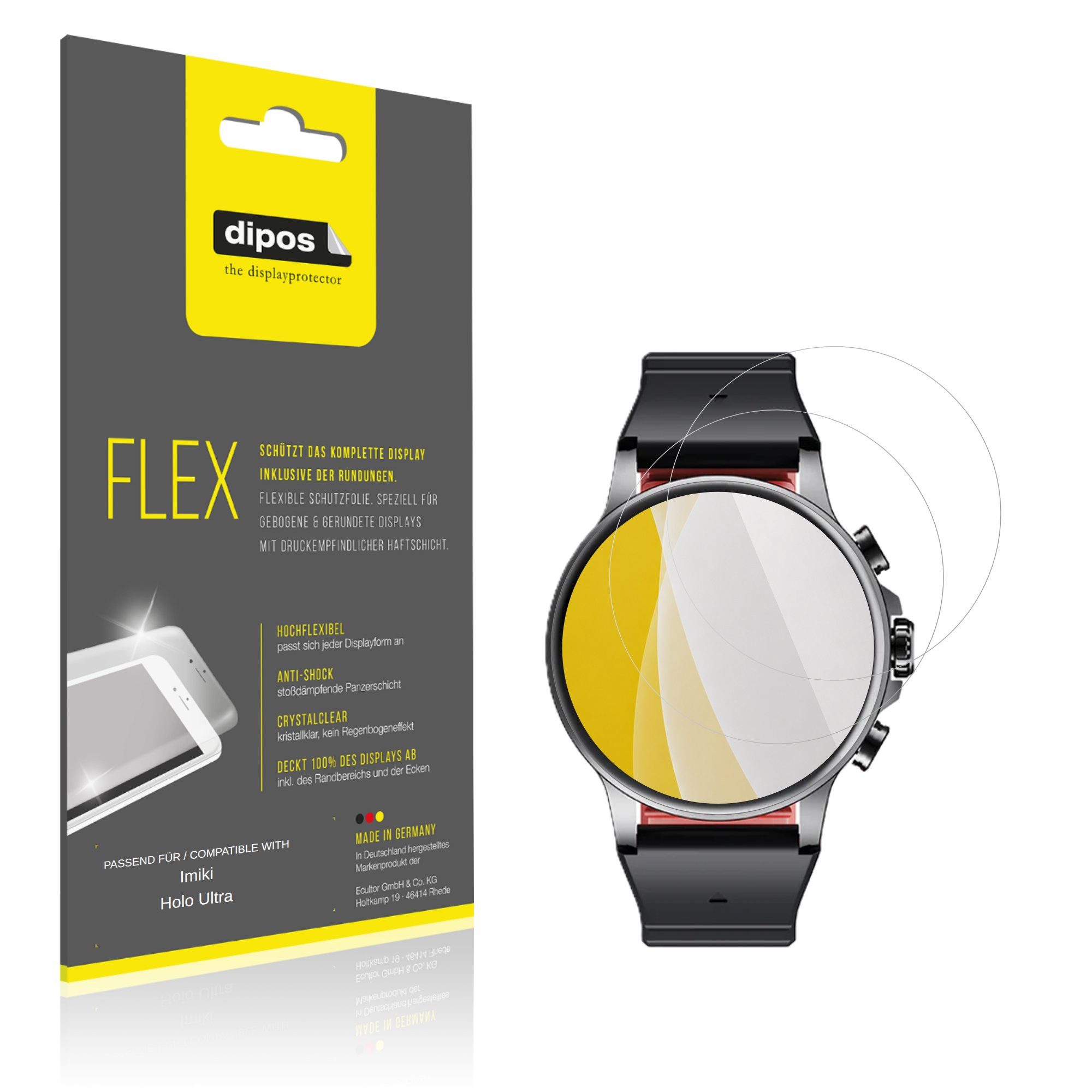 dipos Displayschutzfolie Schutzfolie für Imiki Holo Ultra, 2 Stück, Displayschutz Schutz Folie Made in Germany