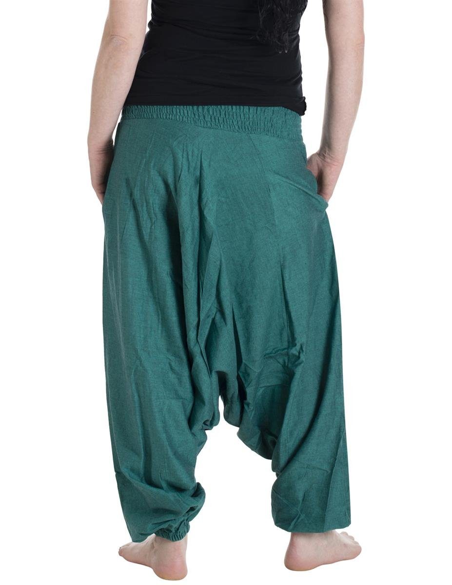 Vishes Haremshose Unisex Haremshose Einfarbig Einheitsgröße 34-46 Orientalisch, Yoga, Festival, Hippie Style