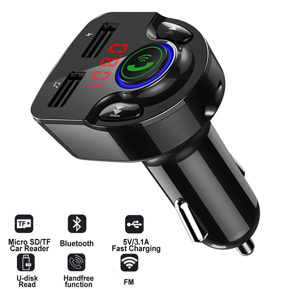 VSIUO USB-Ladegerät (Auto MP3 Player, USB Ladegerät, Kabellose Ladegeräte, FM transmitter)