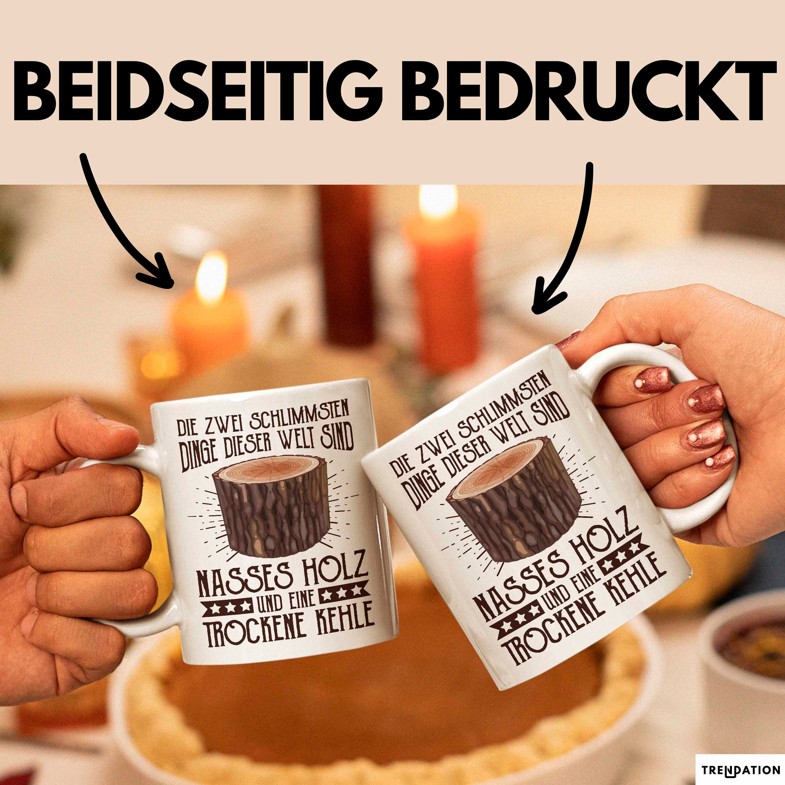 Trendation Tasse Holzarbeiter Tasse Geschenk Die 2 Schlimmesten Dinge Nasses