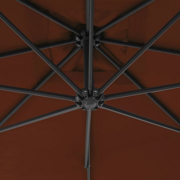 furnicato Sonnenschirm Ampelschirm mit Stahlmast 300 cm Terracotta-Rot