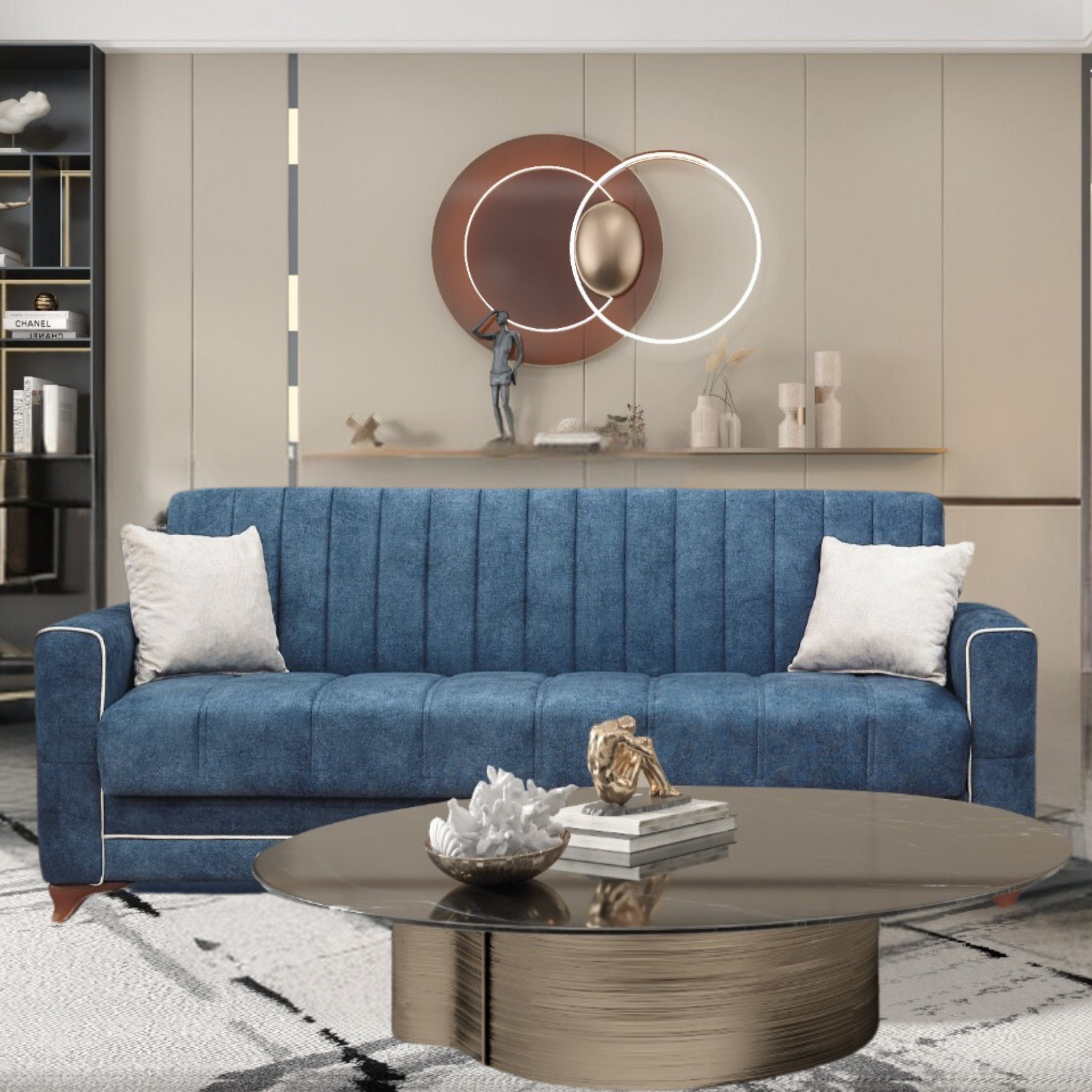 gowoll 3-Sitzer Sofa mit Schlaffunktion und Stauraum Schlafsessel  Gästebett, Eine gute Lösung für kleinere Haushalte oder den spontanen  Übernachtungsbesuch.