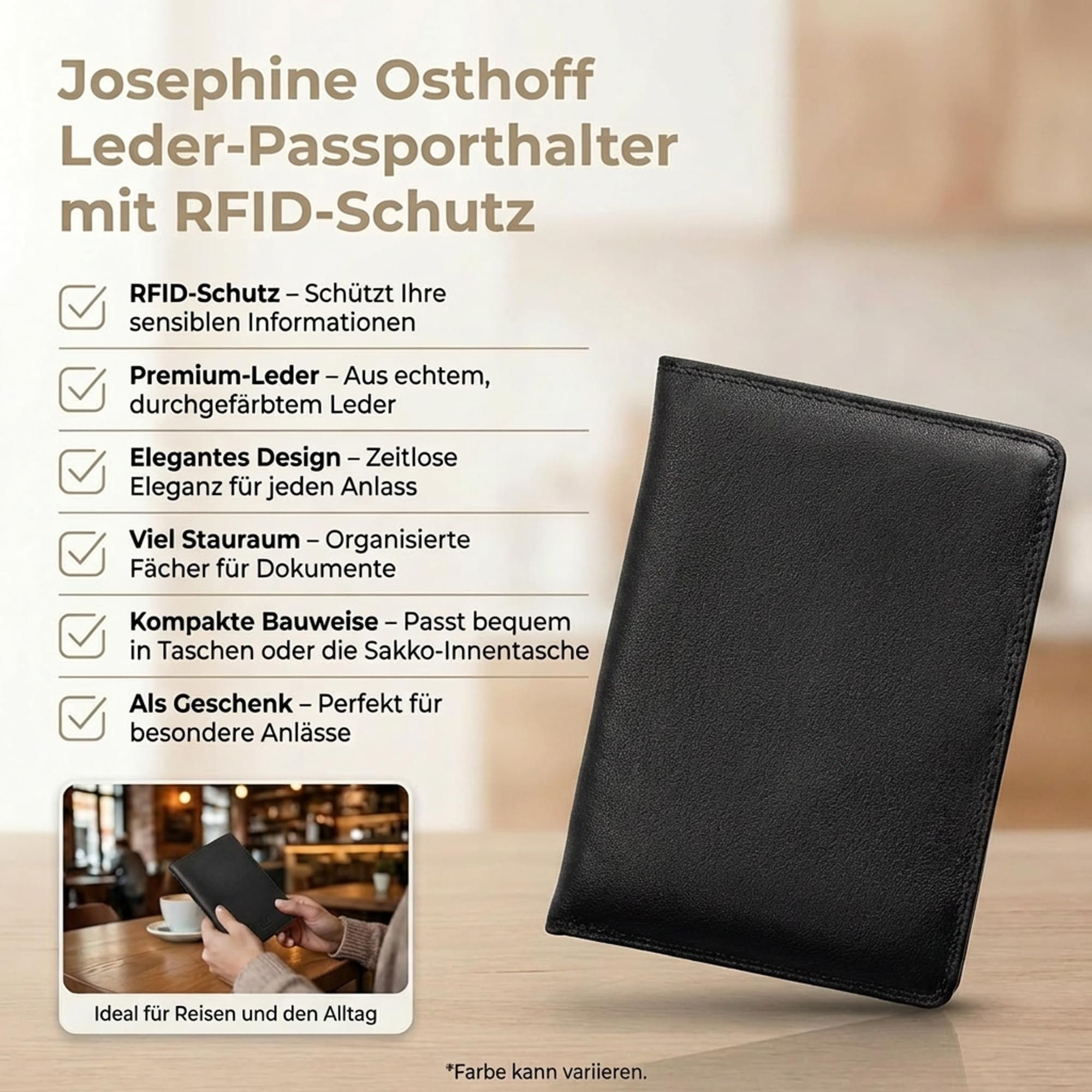 Josephine Osthoff Brieftasche SOS Ausweisetui schwarz – Bild 5 von 5