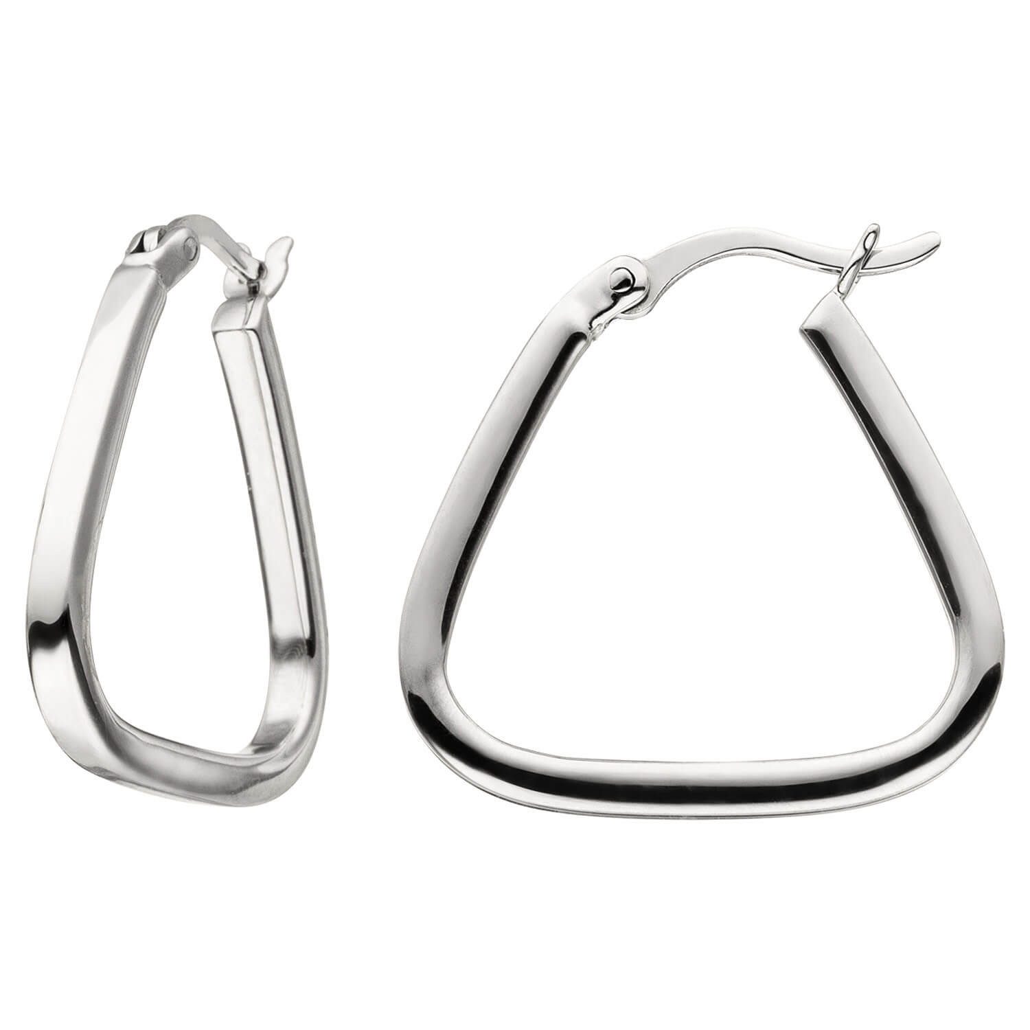 Schmuck Krone Paar Creolen Paar Creolen Silbercreolen 925 Silber, Silber 925