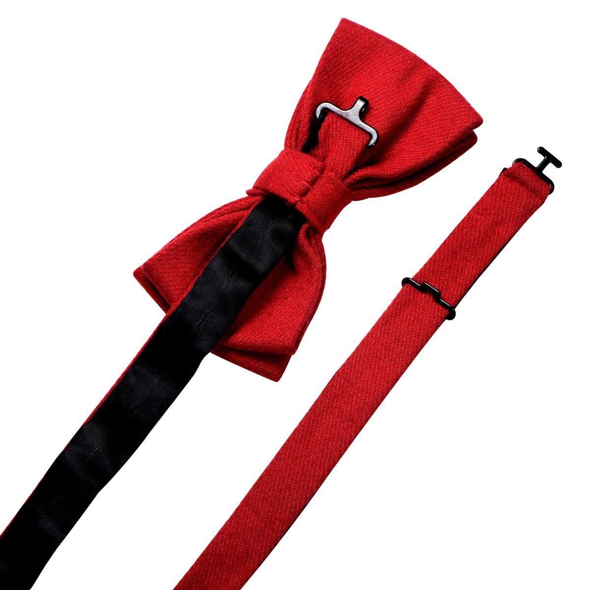 DonDon Fliege DonDon Herren Fliege 12 x 6 cm Baumwolle (Packung, 1-St) bereits gebunden, verstellbar, Tweedlook