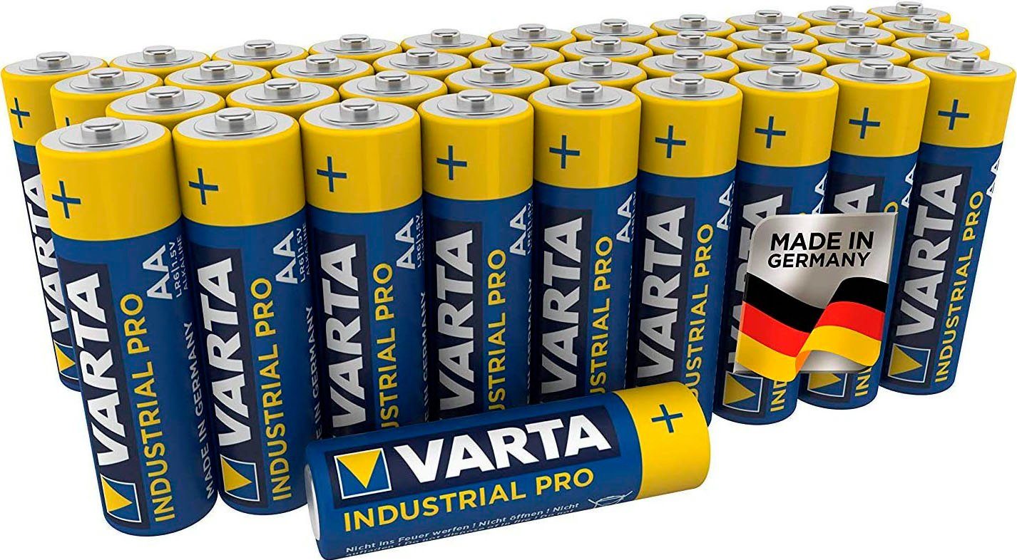 VARTA »Varta Industrial Pro Batterie AA Mignon Alkaline LR6 40er Batterien«  Batterie, (1,5 V, 40 St)