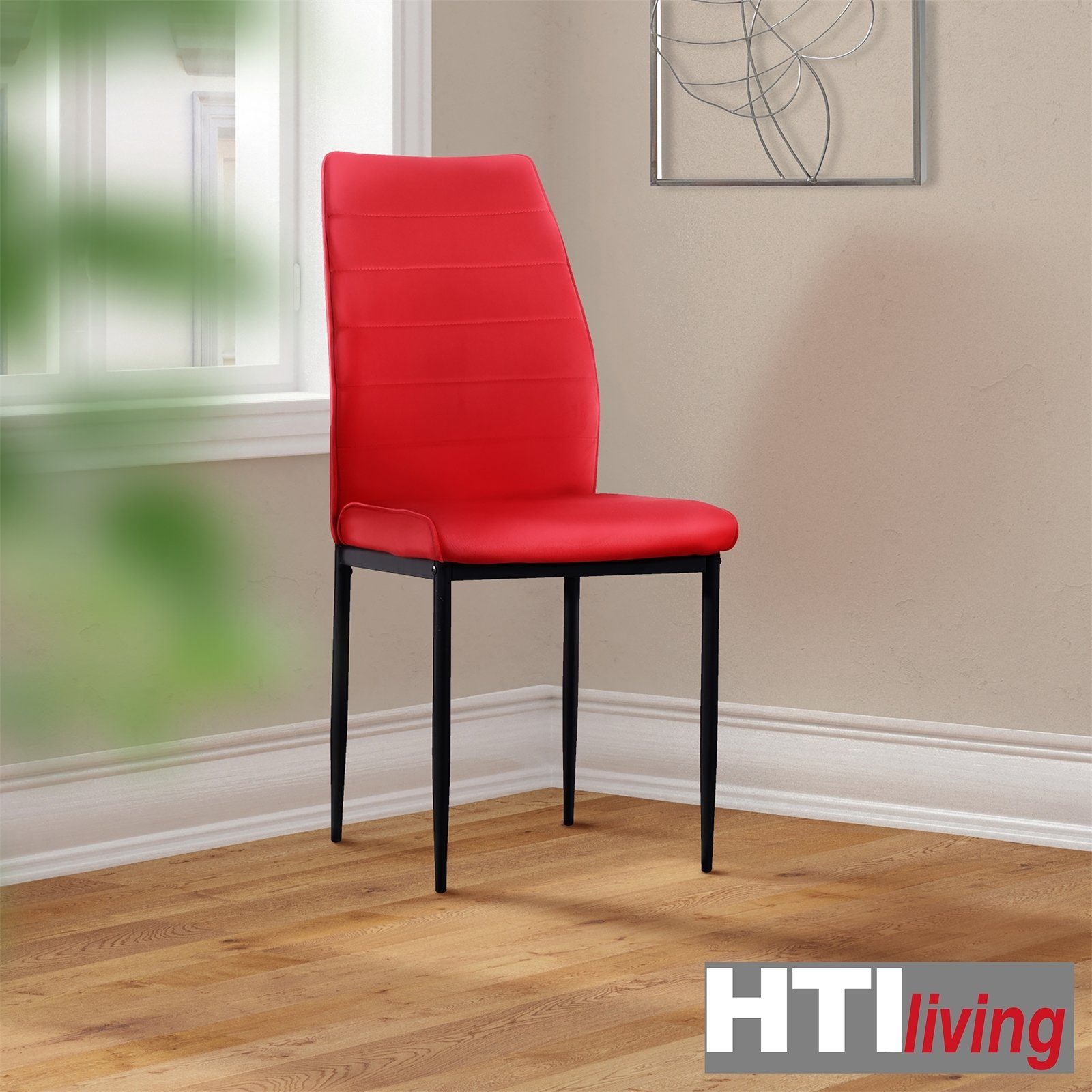 HTI-Living Polsterstuhl Esszimmerstuhl Madison Samt Rot 4er-Set (Set, 4 St) günstig online kaufen