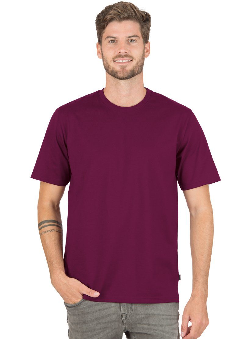 Trigema T-Shirt TRIGEMA T-Shirt DELUXE Baumwolle sangria
