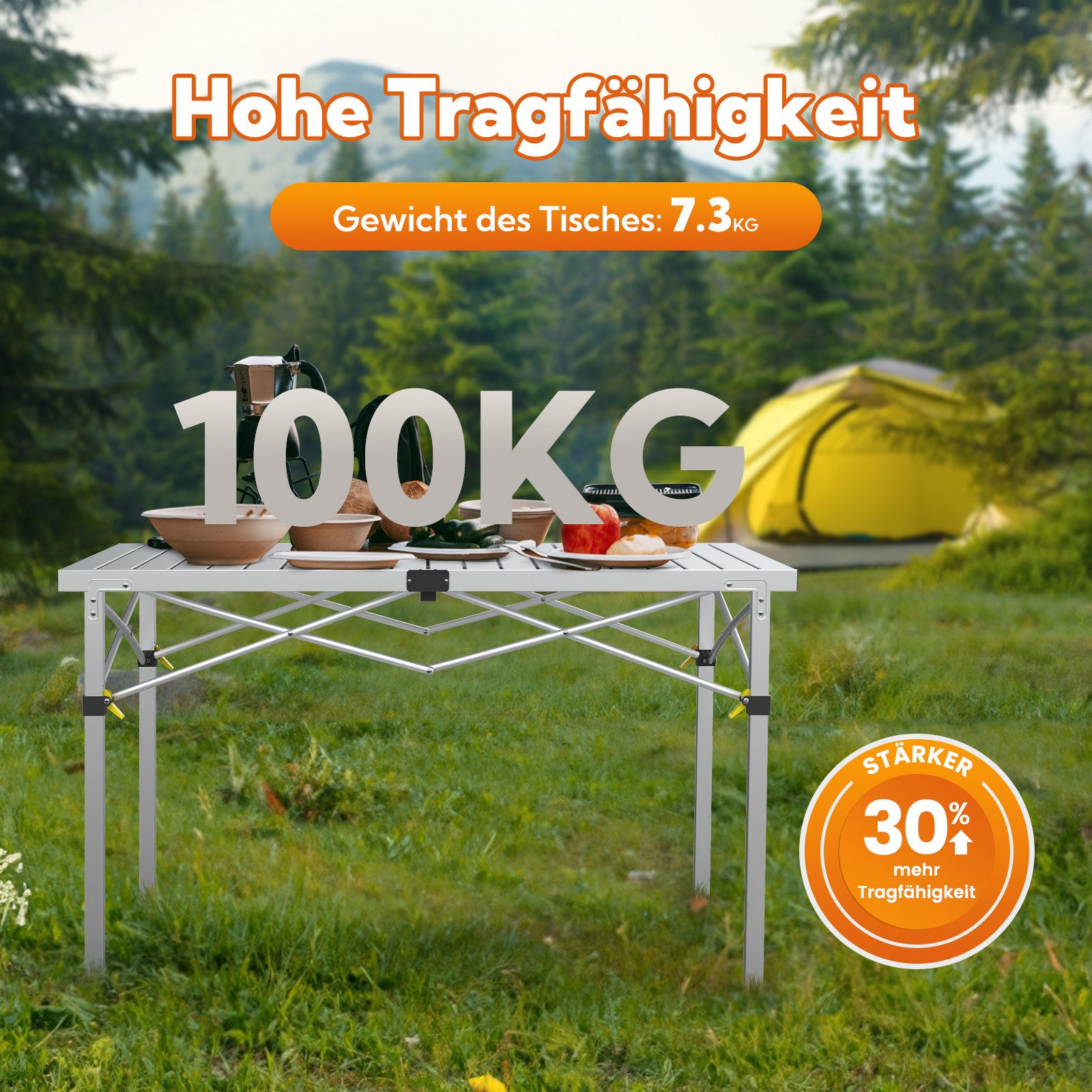 HOMECALL Klapptisch Campingtisch Klappbar Balkontisch Gartentisch Tragbar O günstig online kaufen