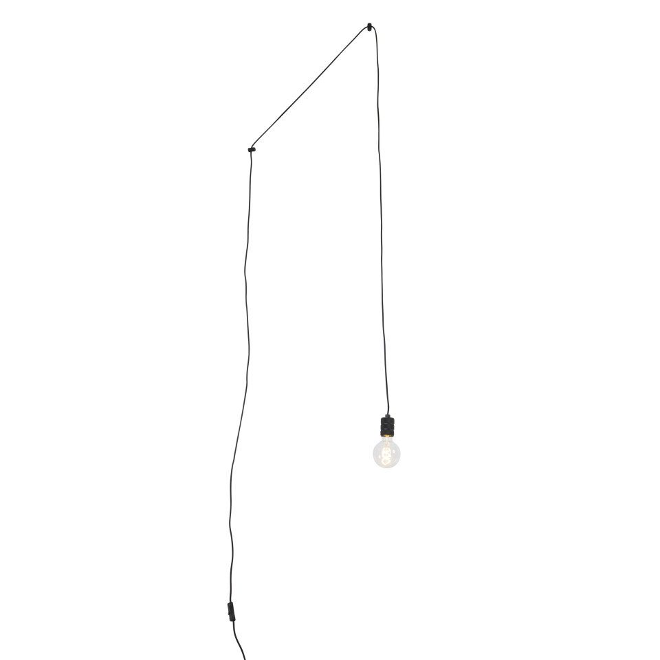 Qazqa Pendelleuchte Cavalux, ohne Leuchtmittel, Warmweiß, QAZQA Hängeleuchte, e27, Schwarz, Stahl, Design