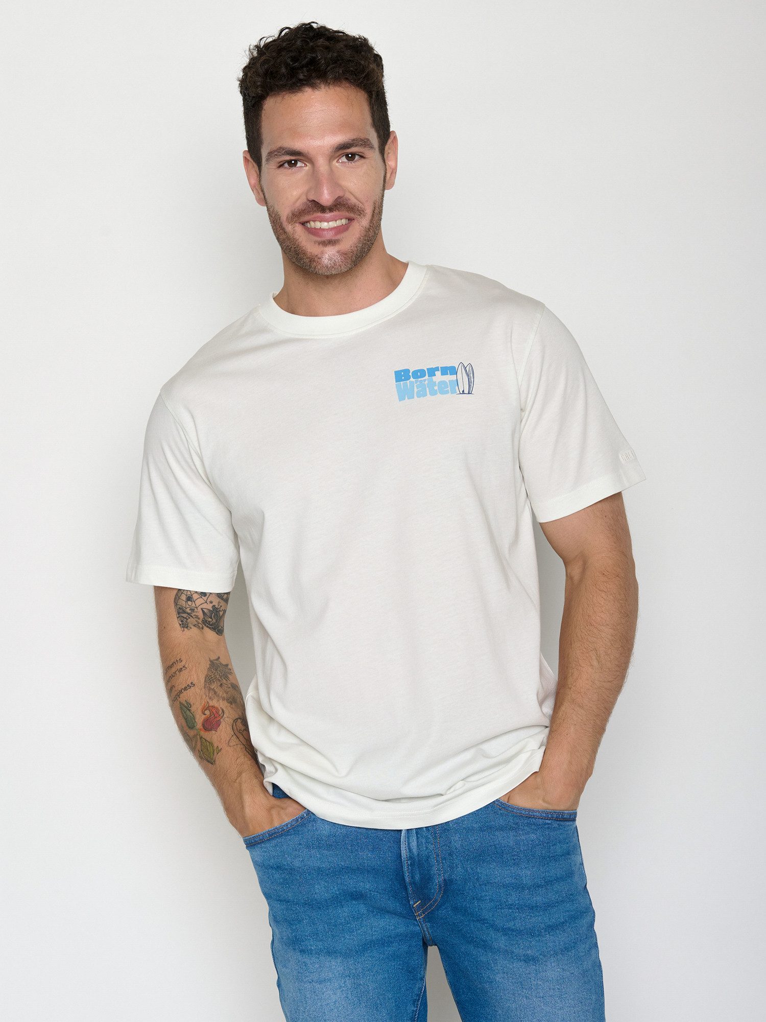 GreenBomb T-Shirt Fusion Dog Surf (1-tlg., 1) Fusion Fit, weiter und länger geschnitten, Bio-Baumwolle