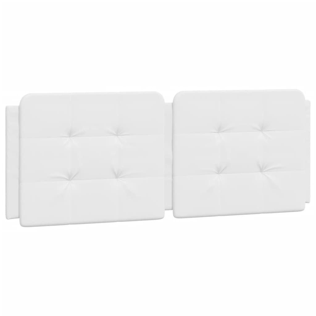 vidaXL Bett Kopfteil-Kissen "Zadar" Weiß 140 cm Kunstleder (1-tlg)