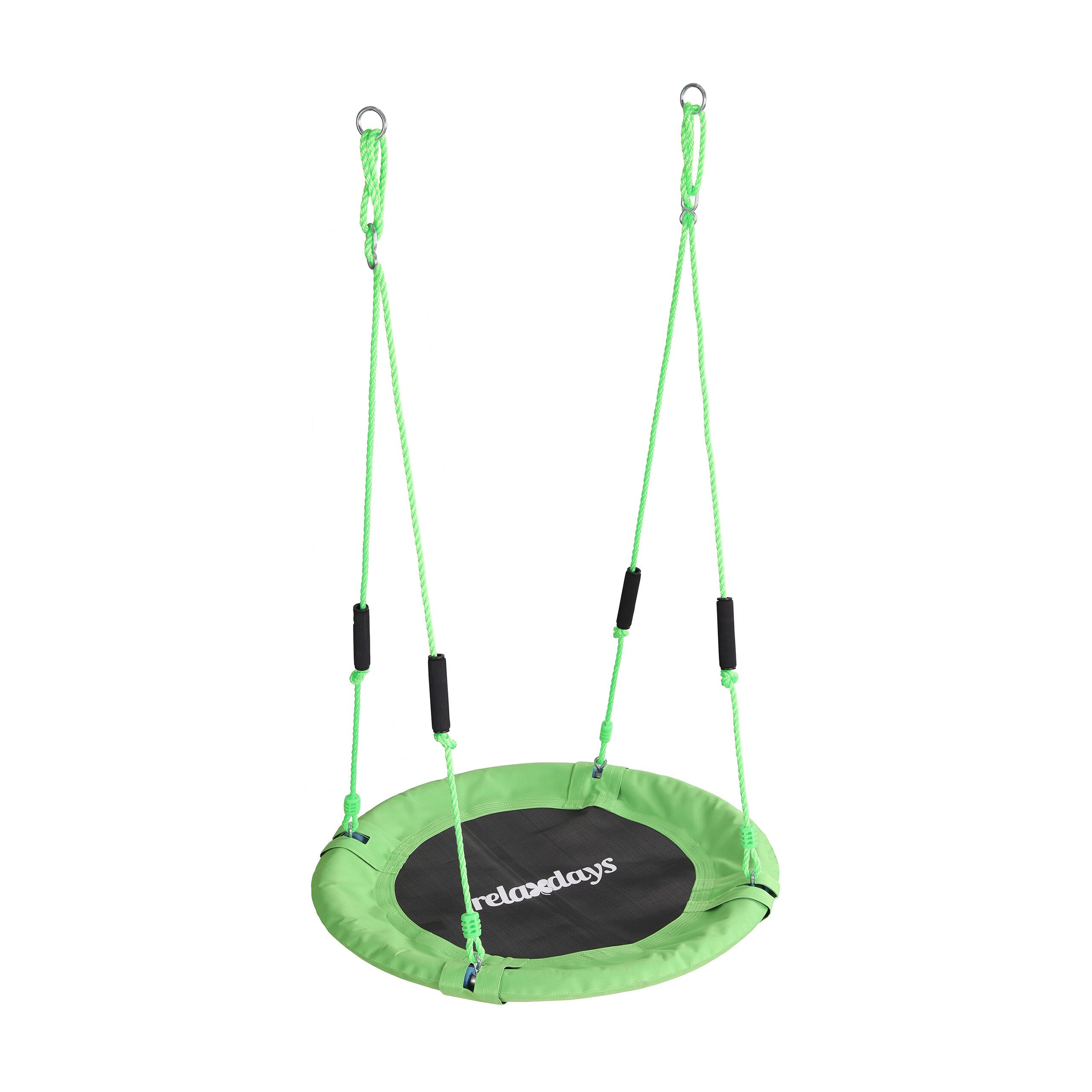 relaxdays Nestschaukel-Sitz Nestschaukel Kinder Schaumstoffgriffe, grün, 80 cm