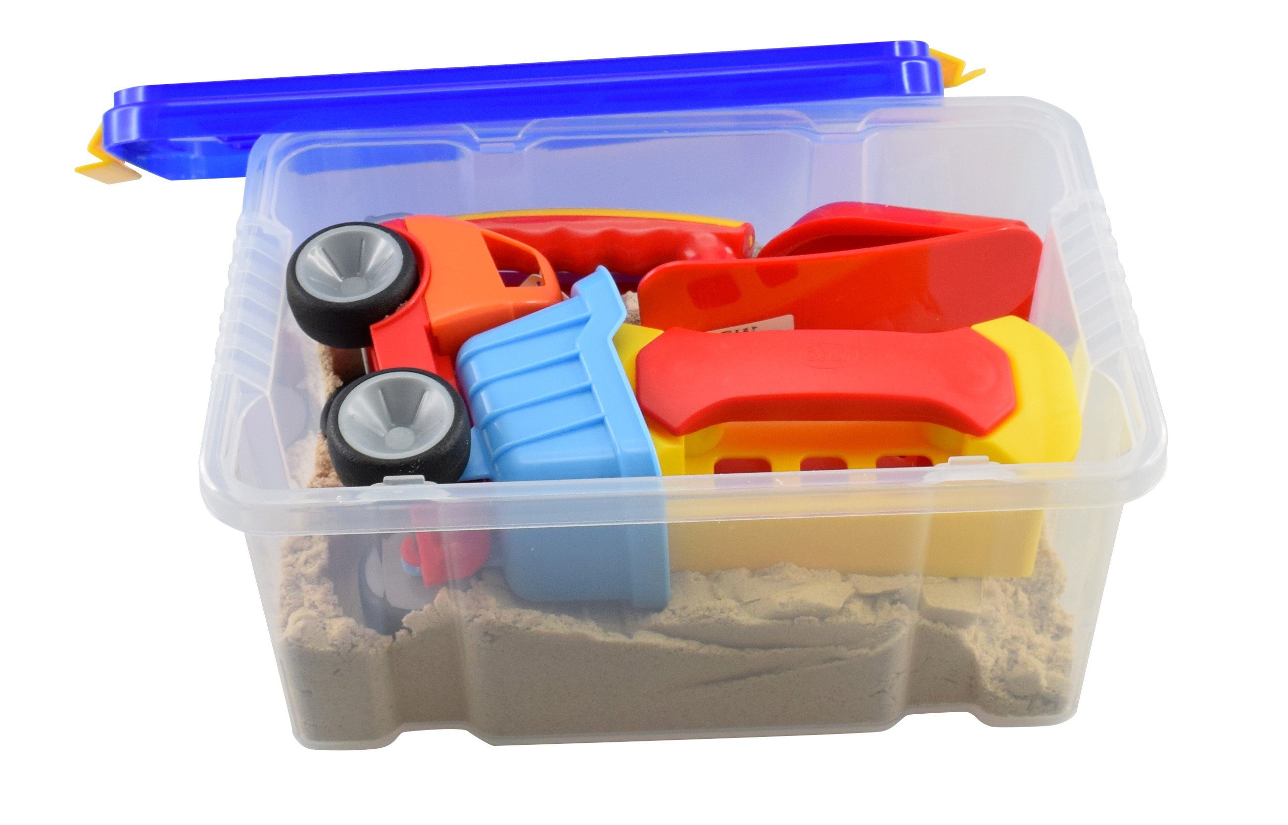 GOWI Sandform-Set Spielsand Set, (Baumeister, 6-tlg), in praktischer Transportbox