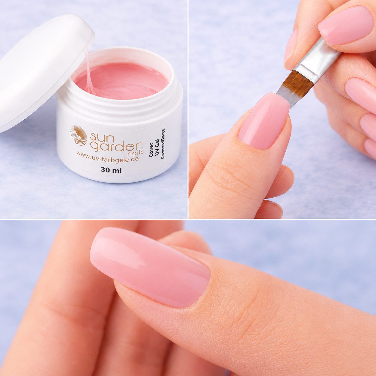 Sun Garden Nails UV-Gel 30 ml UV Nail Aufbaugel - Cover Camouflage Make Up Gel, Deckt Unebenheiten auf dem Nagel ab