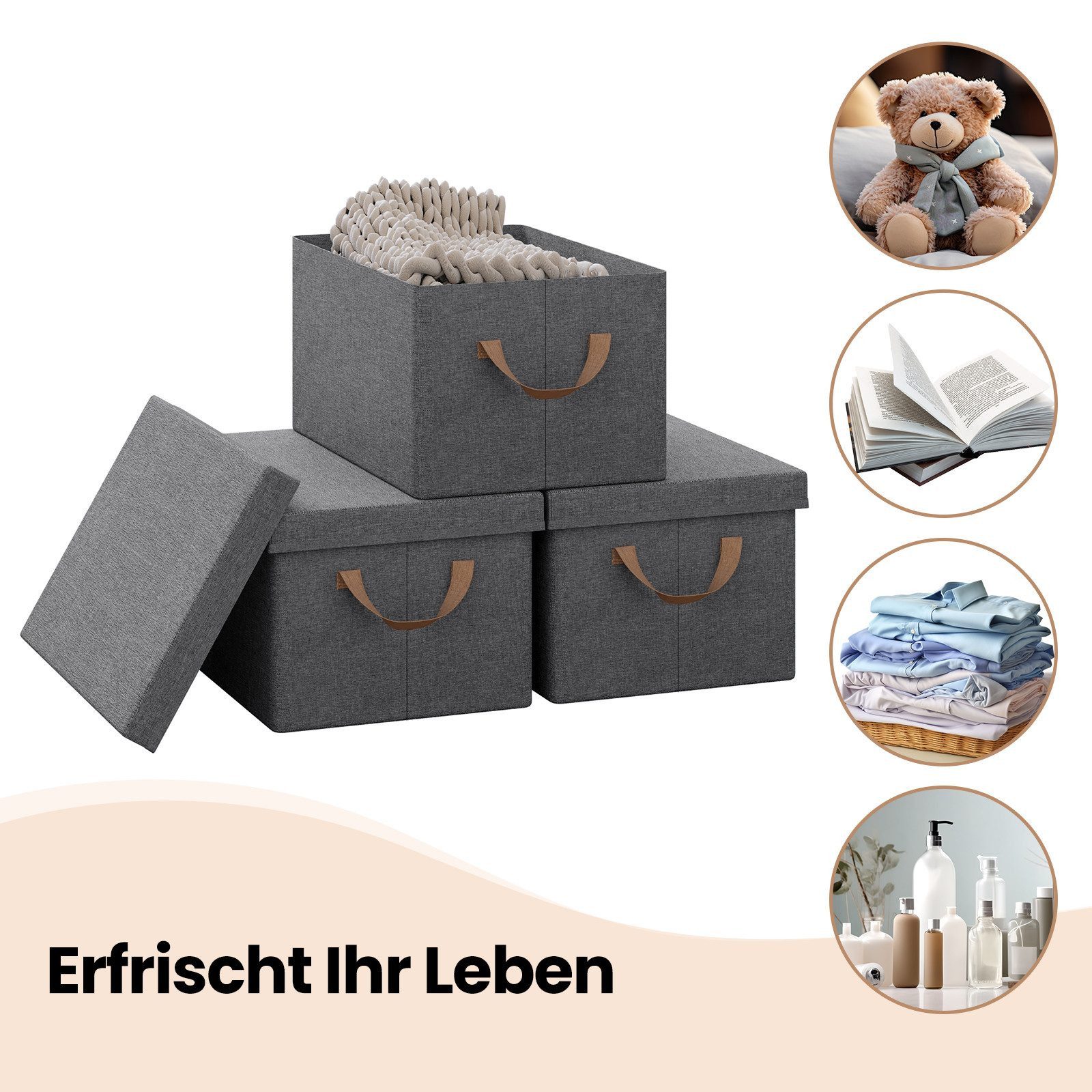 Woltu Aufbewahrungsbox (10 St., Set), mit günstig online kaufen