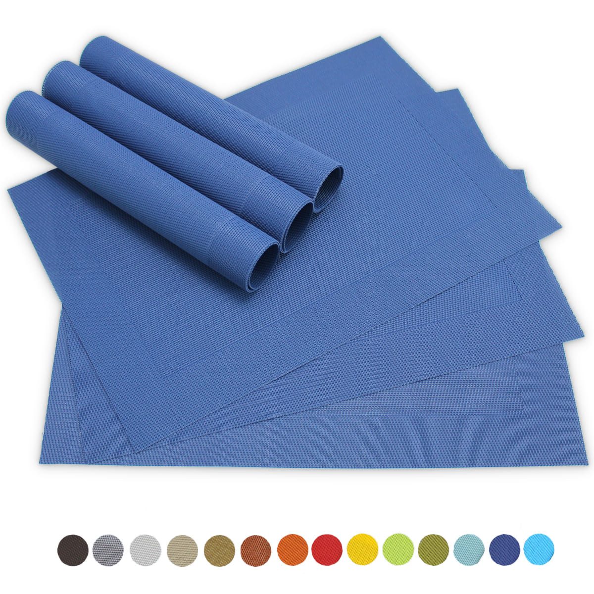 matches21 HOME & HOBBY Platzset Tischsets BORDA 6er Set Blau als Tischunter günstig online kaufen