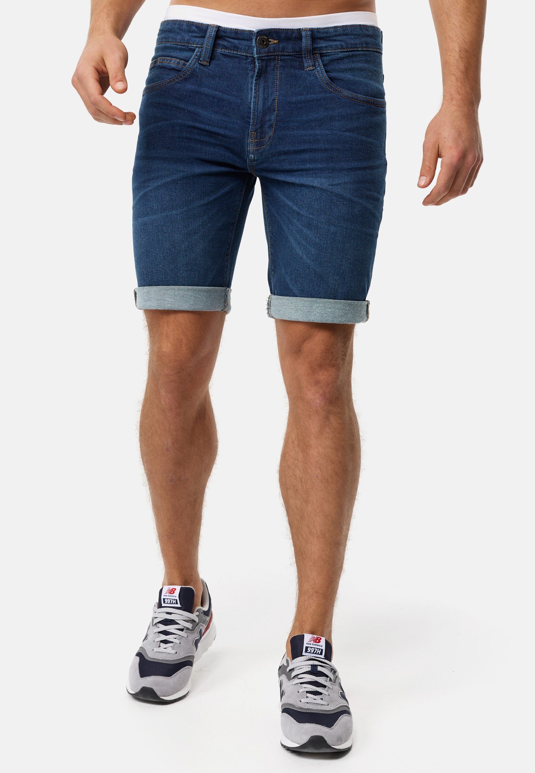Indicode Jeansshorts Herren INDanny Jeans Shorts Herrenshorts aus elastisch günstig online kaufen