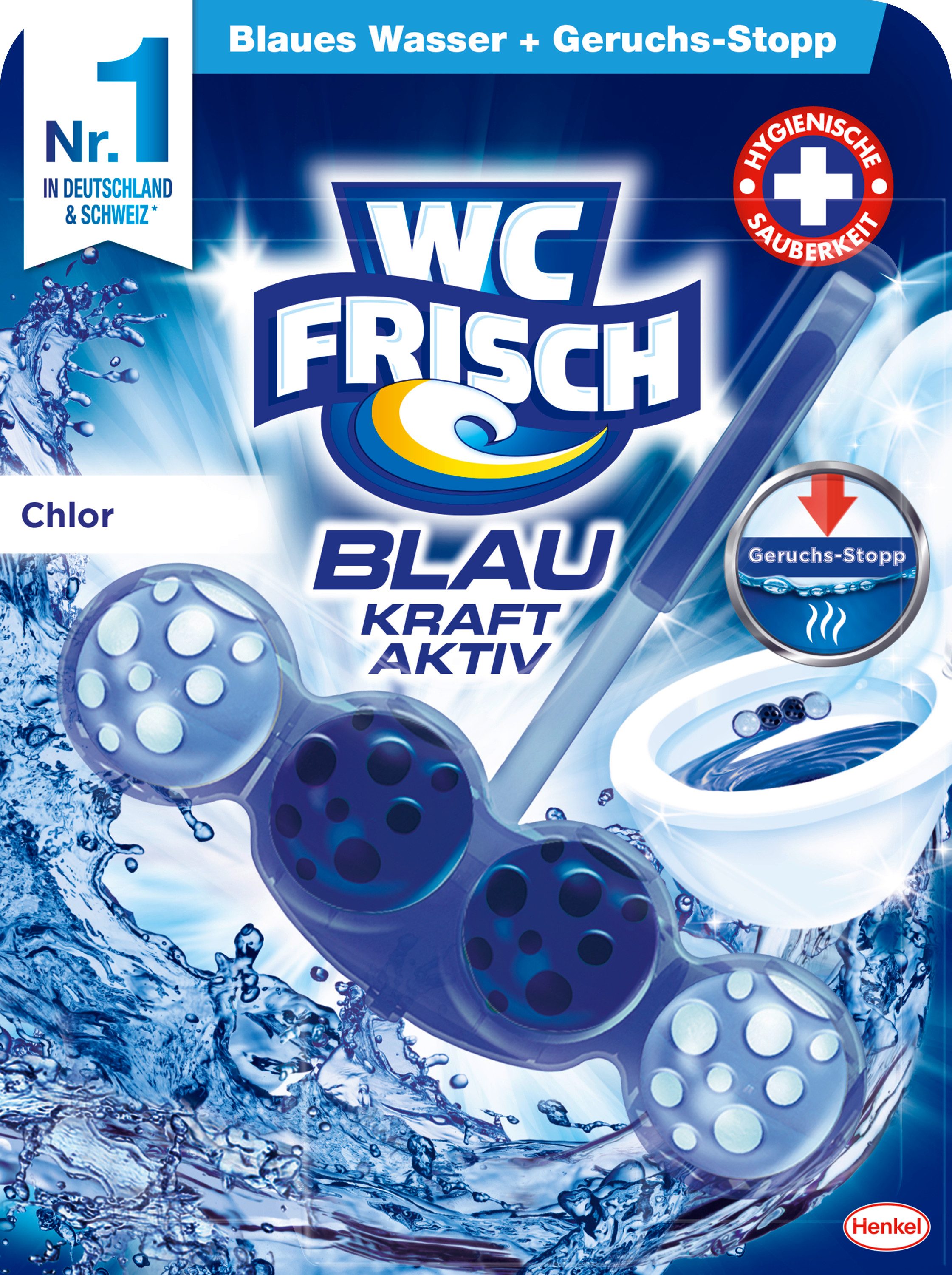 Kraft-Aktiv Blauspüler Chlor WC-Reiniger