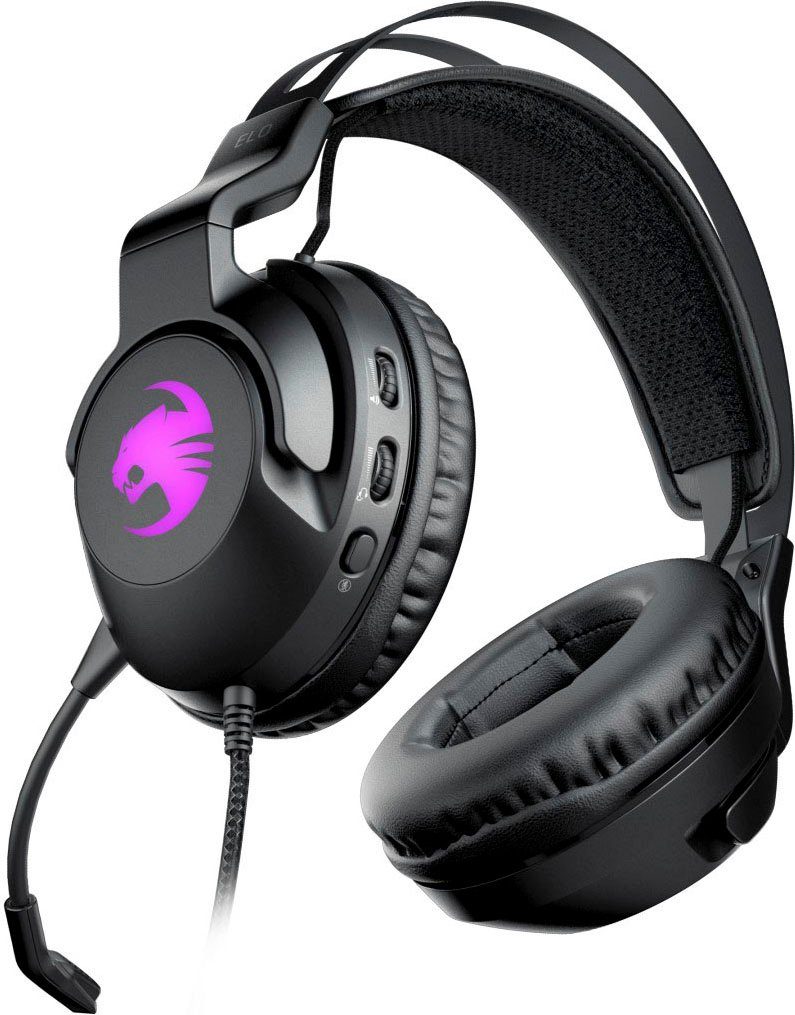 USB abnehmbar, Rauschunterdrückung) - Surround-Sound 7.1 PC Elo RGB (Mikrofon Gaming-Headset ROCCAT