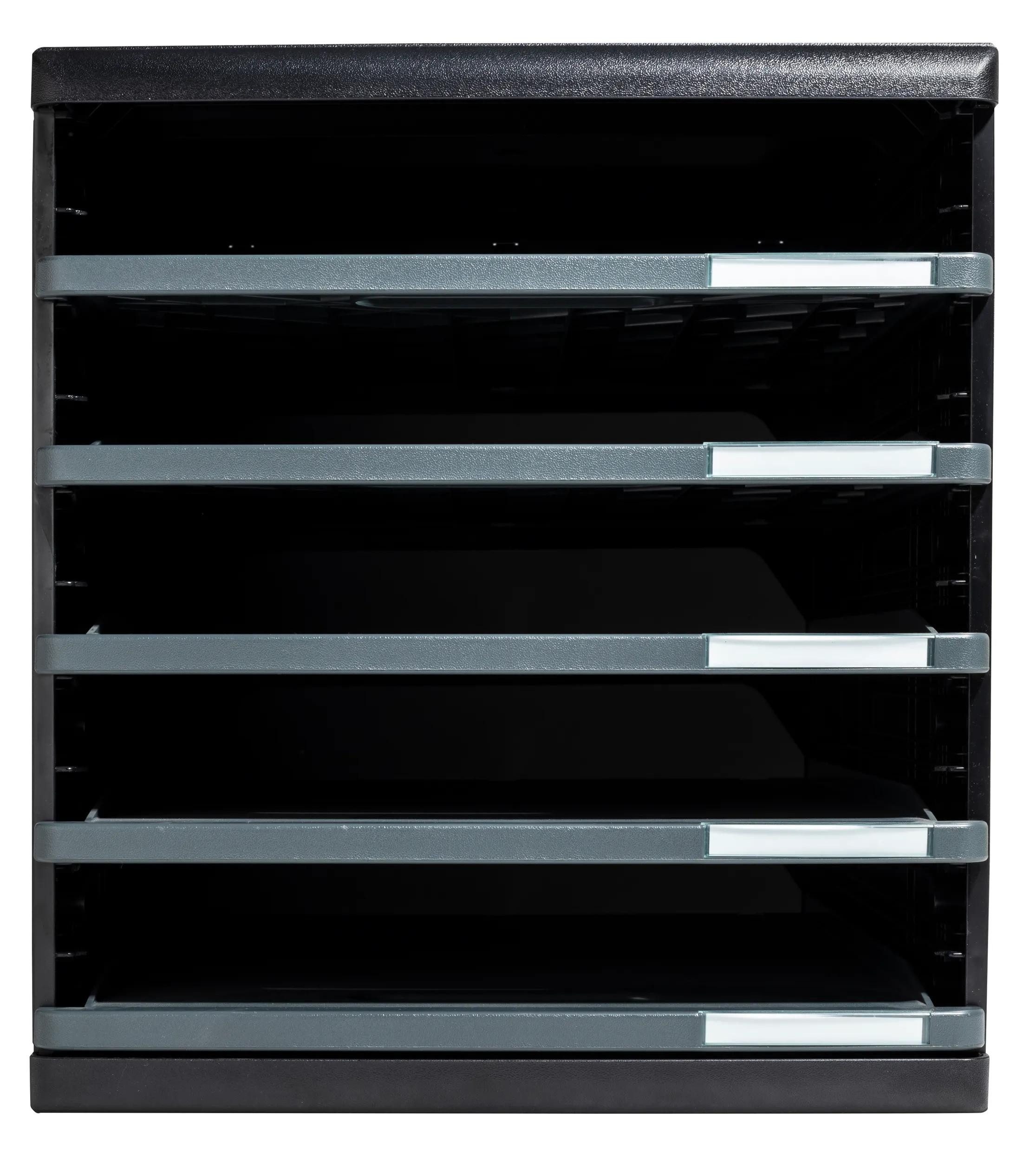 Schubladenbox Schubladenbox MODULO A4, 5 offene Schubladen - Dunkelgrau - 303714D