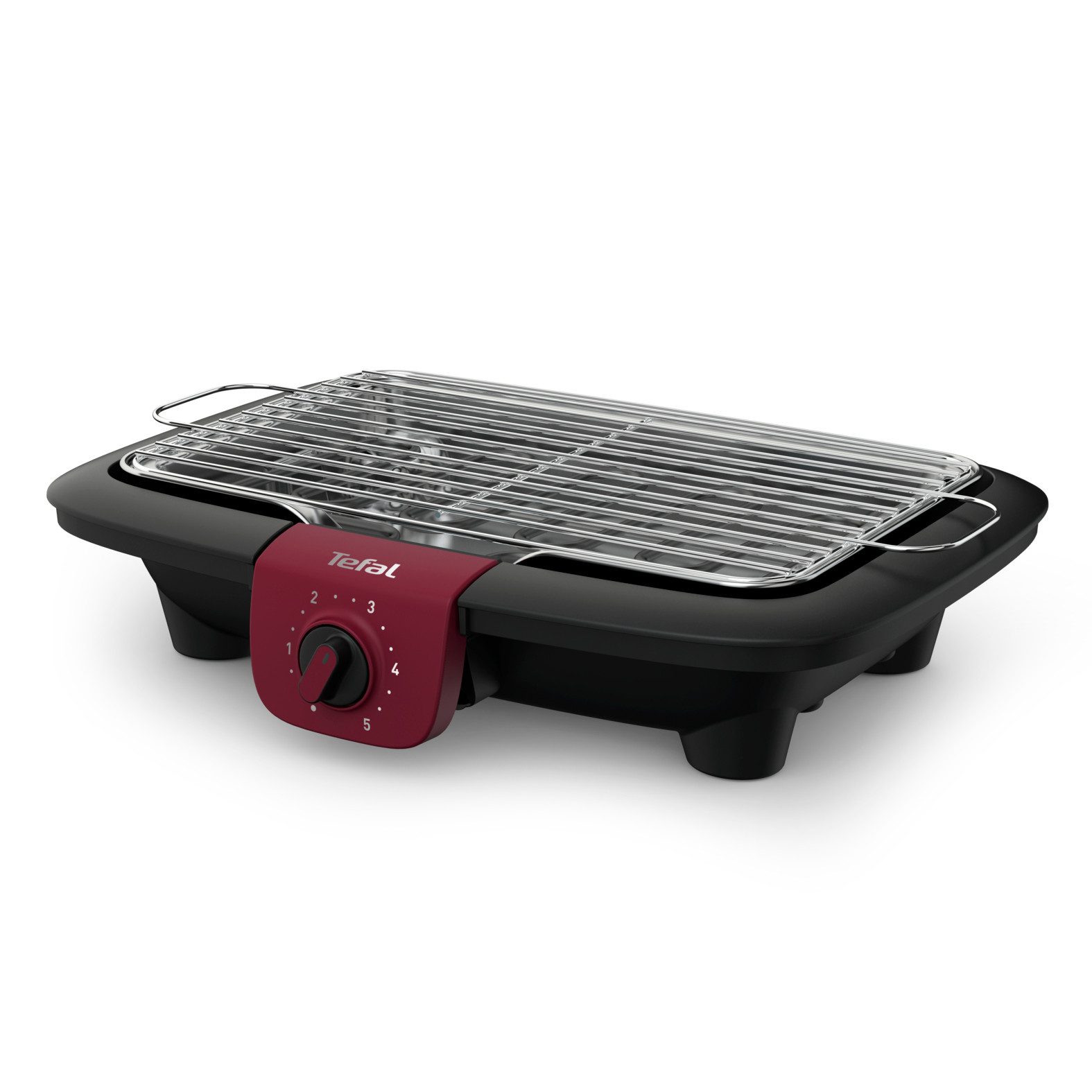 Tefal Tischgrill Easygrill Adjust, wasserbefüllbare Tropfschale gegen Rauch und Gerüche, 2300 W, spülmaschinengeeigneter Rost und Tropfschale, platzsparend, BG90E5