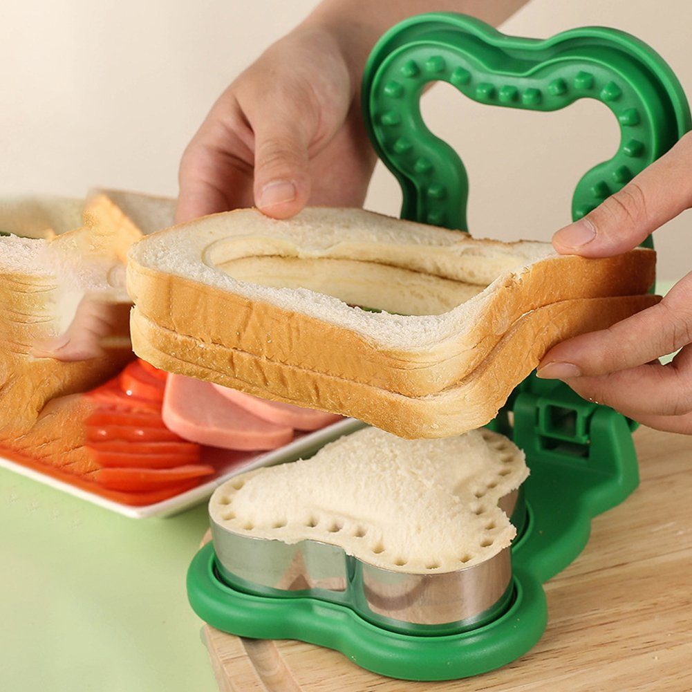 Bärenförmigen green Sandwiches-Formen, Ausstechform Versiegelung Und Blusmart Mit Schneider