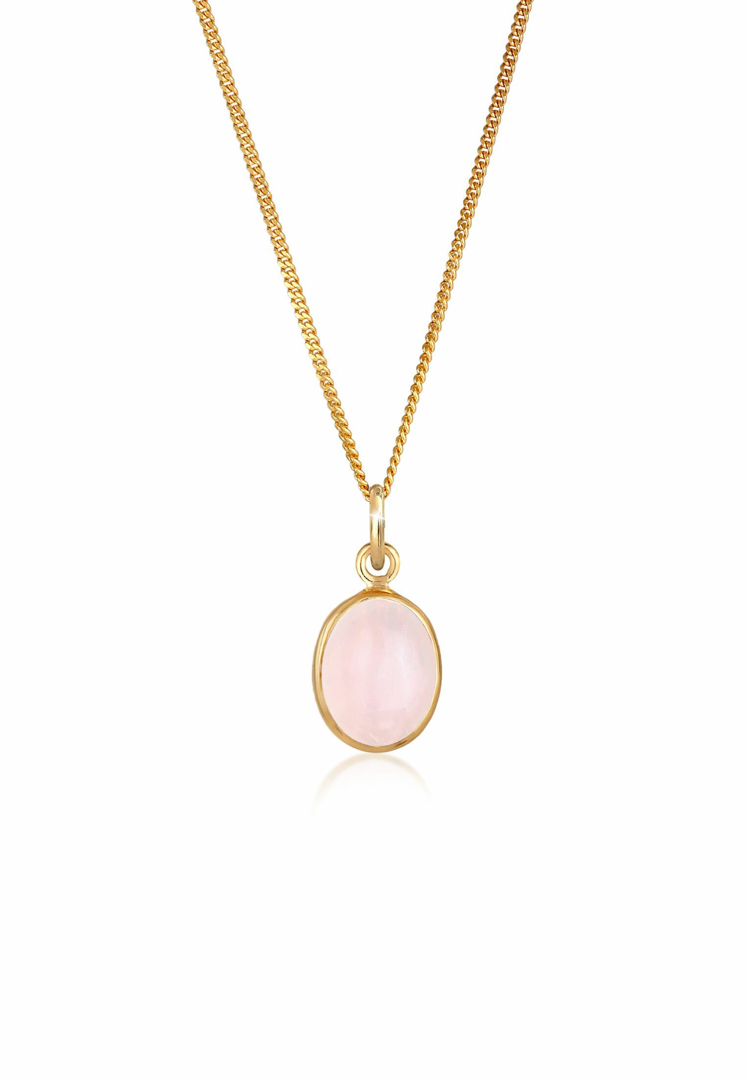Elli Kette mit Anhänger Anhänger Rosenquarz günstig online kaufen