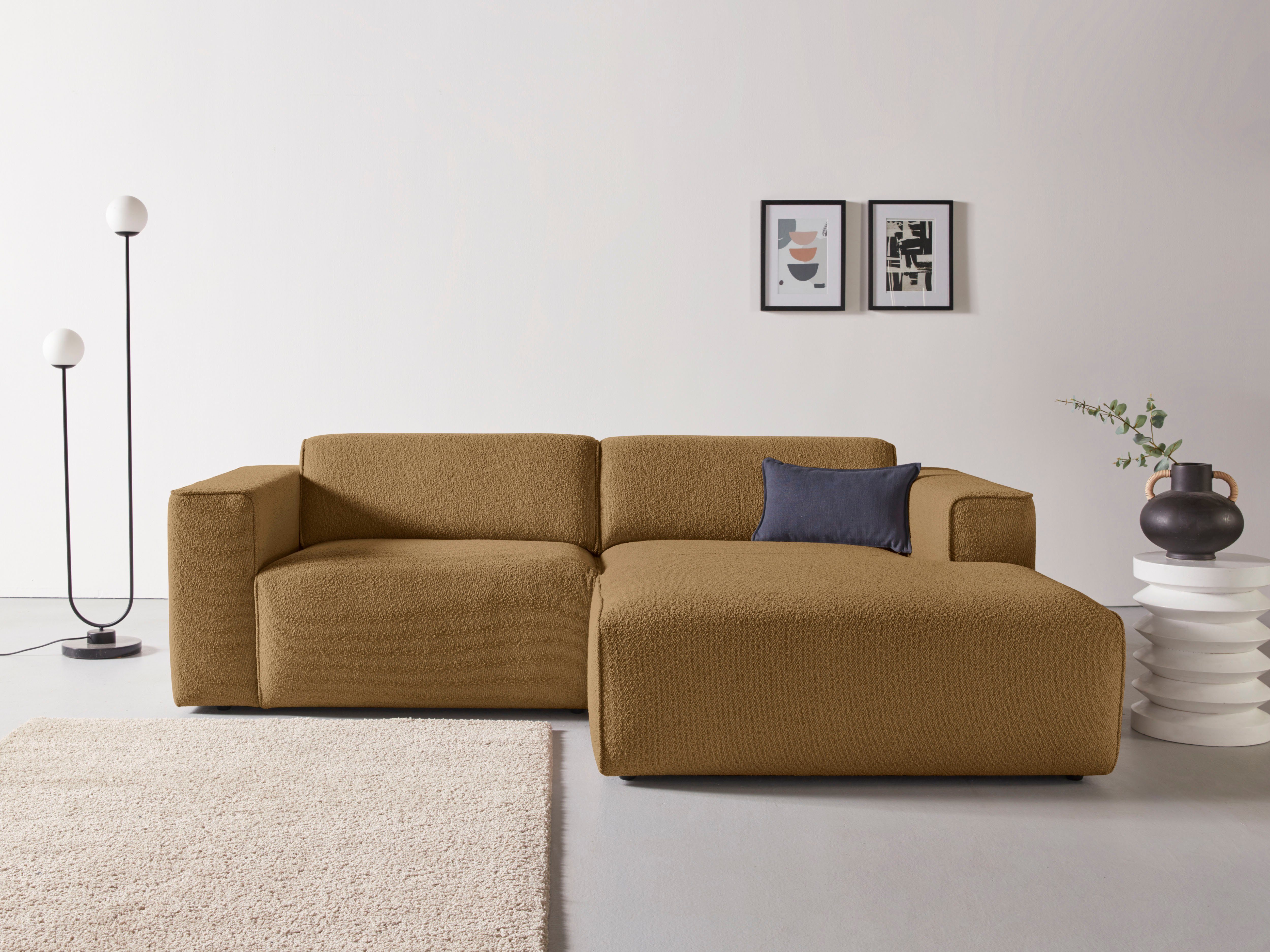 mit grob Struktur, Noord, Kedernaht, andas Cord, Luxus-Microfaser, Ecksofa Struktur