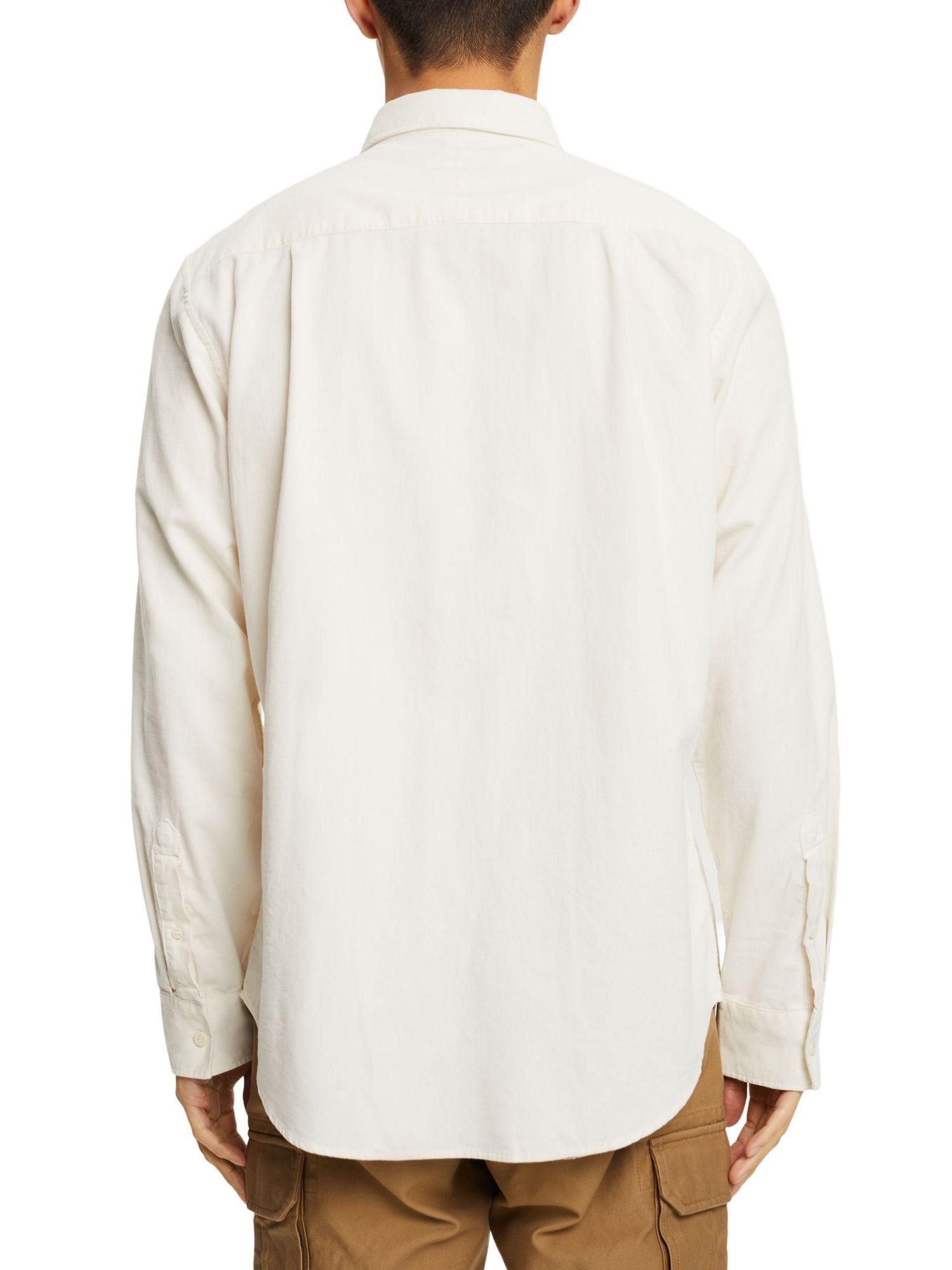 aus Esprit ICE Hemd Baumwolle Cord, 100% Langarmhemd