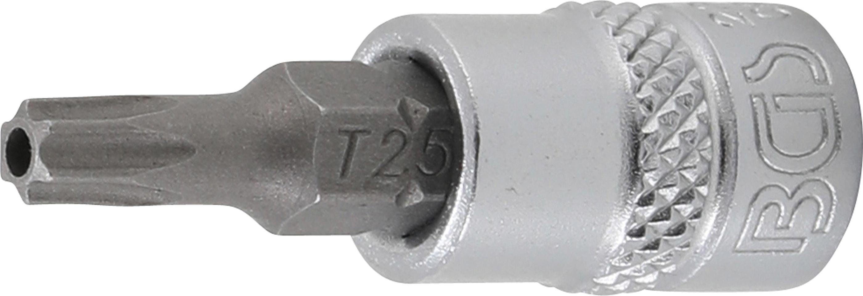 Bohrung T-Profil mm Bit-Einsatz, Bit-Schraubendreher mit (1/4), (für BGS technic Torx) Antrieb 6,3 Innenvierkant T25