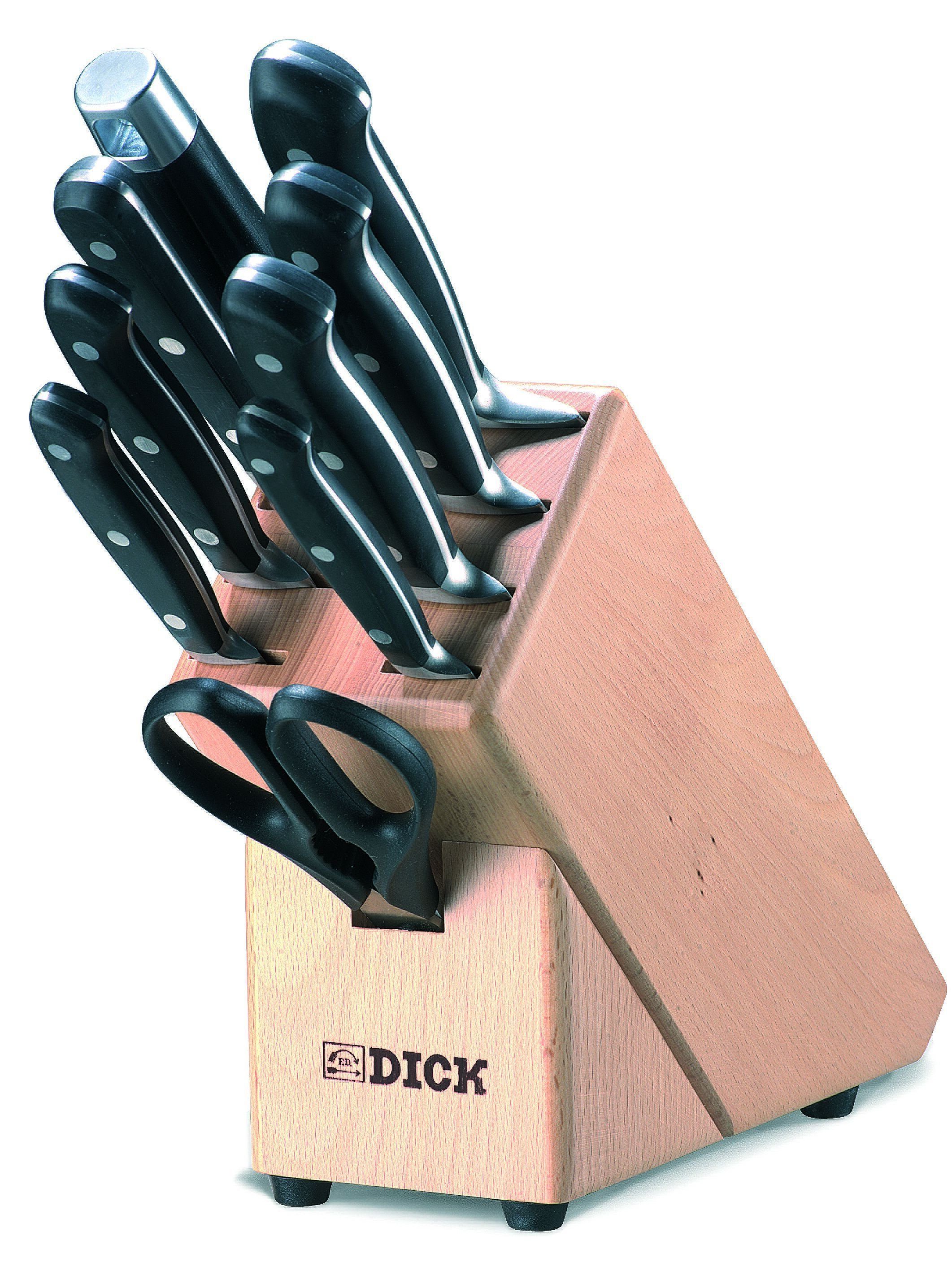 F. DICK Plus Messerblock Holzmesserblock Premier F. Messerblock 9-teilig inkl. DICK