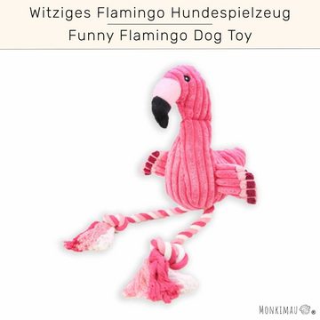 Monkimau Outdoor-Spielzeug Flamingo Hundespielzeug, Plüsch, Packung