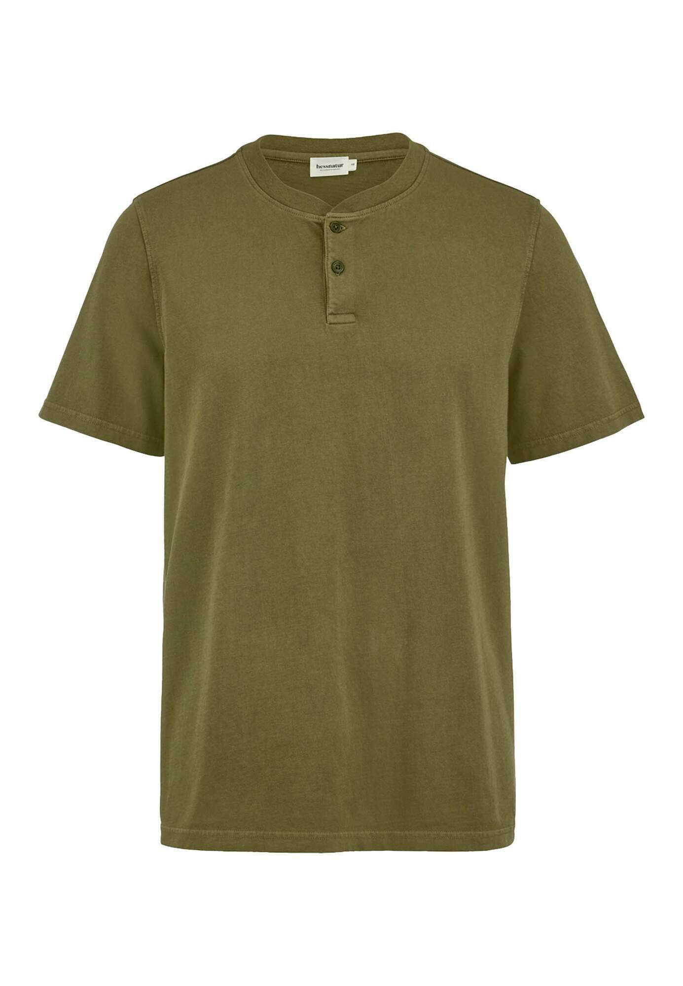 Hessnatur T-Shirt Heavy Jersey Henley Relaxed aus reiner (1-tlg)