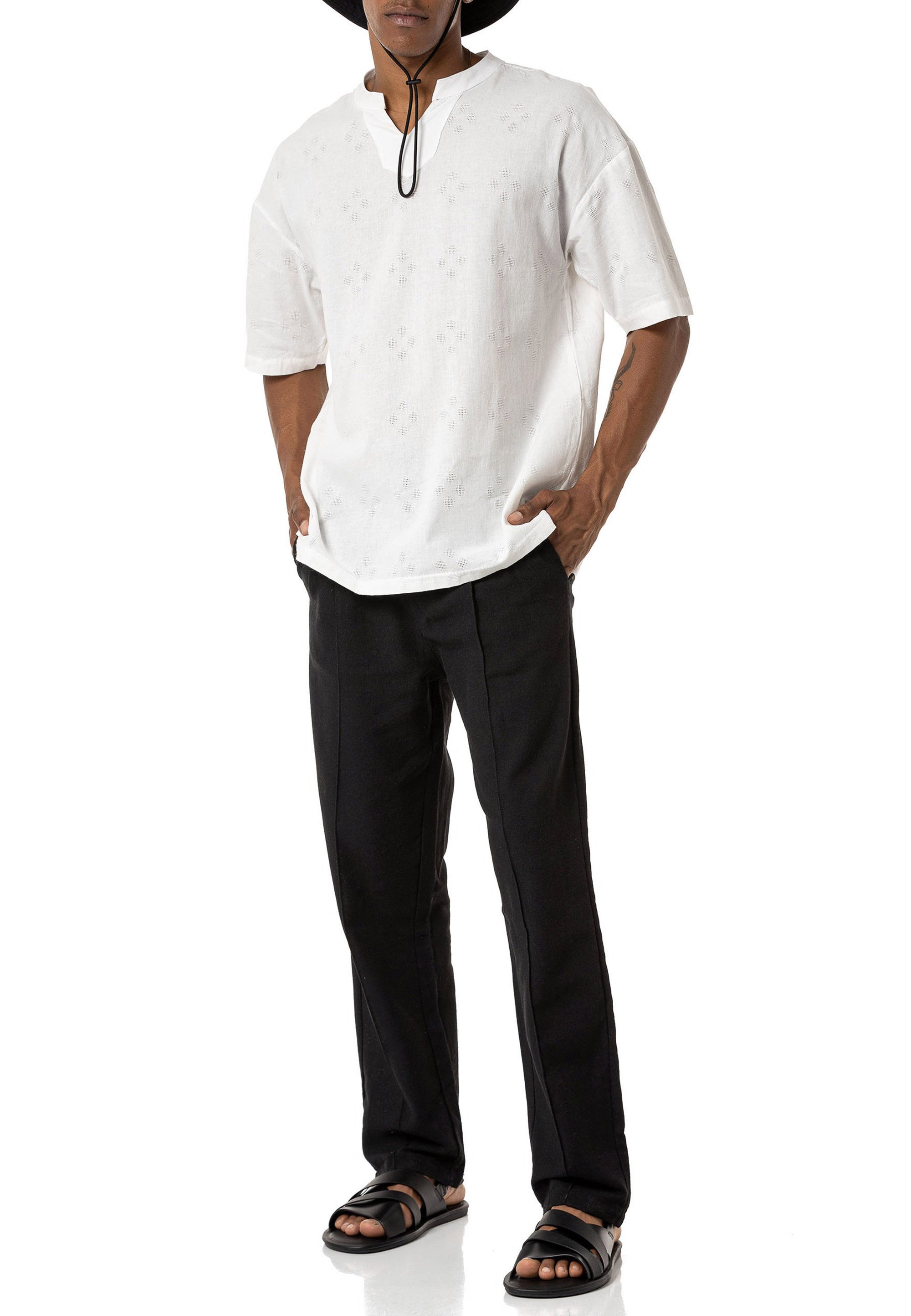 RedBridge Schlupfhose mit Bundfalten - Leinenhose mit elegantem Look