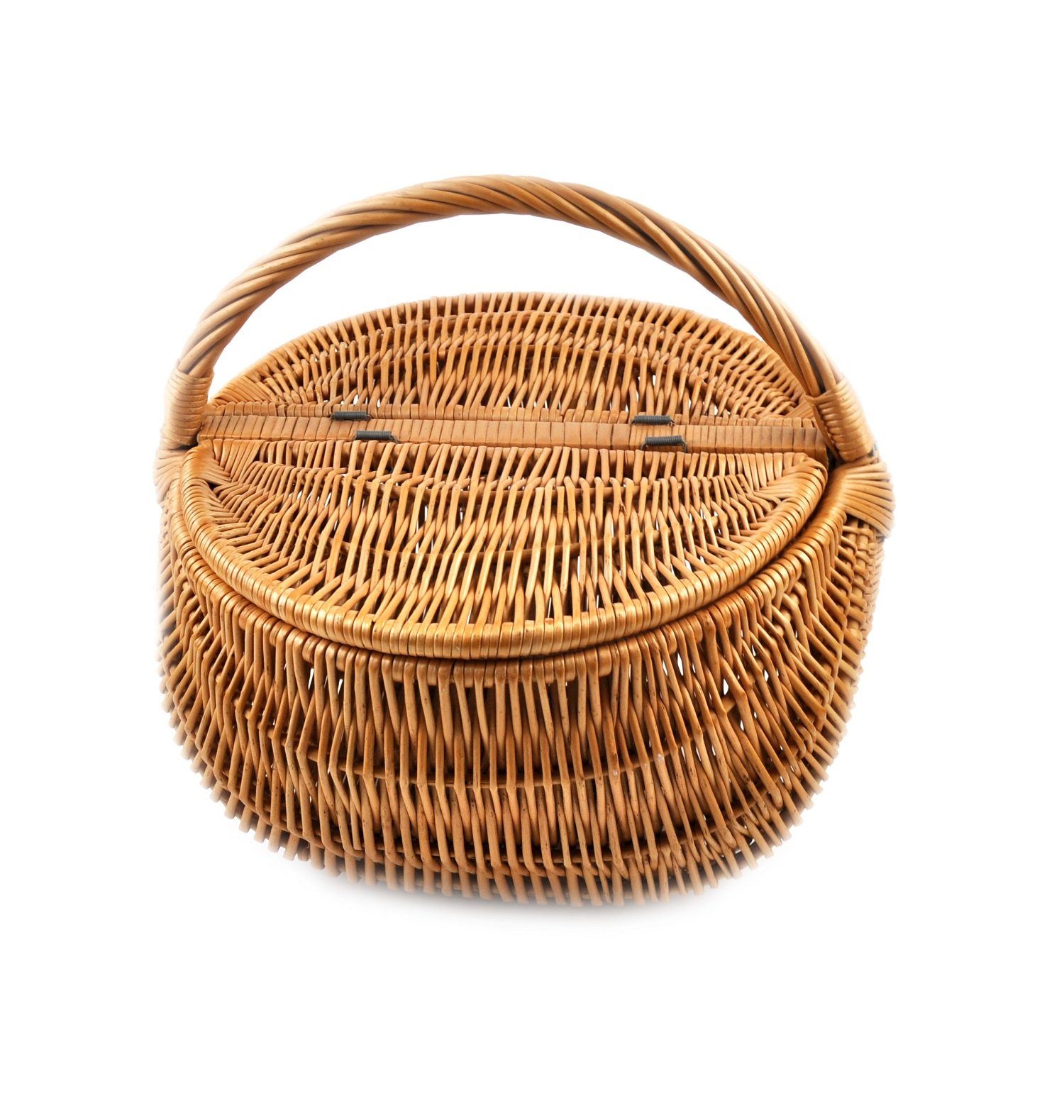 MyBer® Einkaufskorb Weidenkorb Einkaufskorb Picknickkorb Korb aus Weide mit Deckel