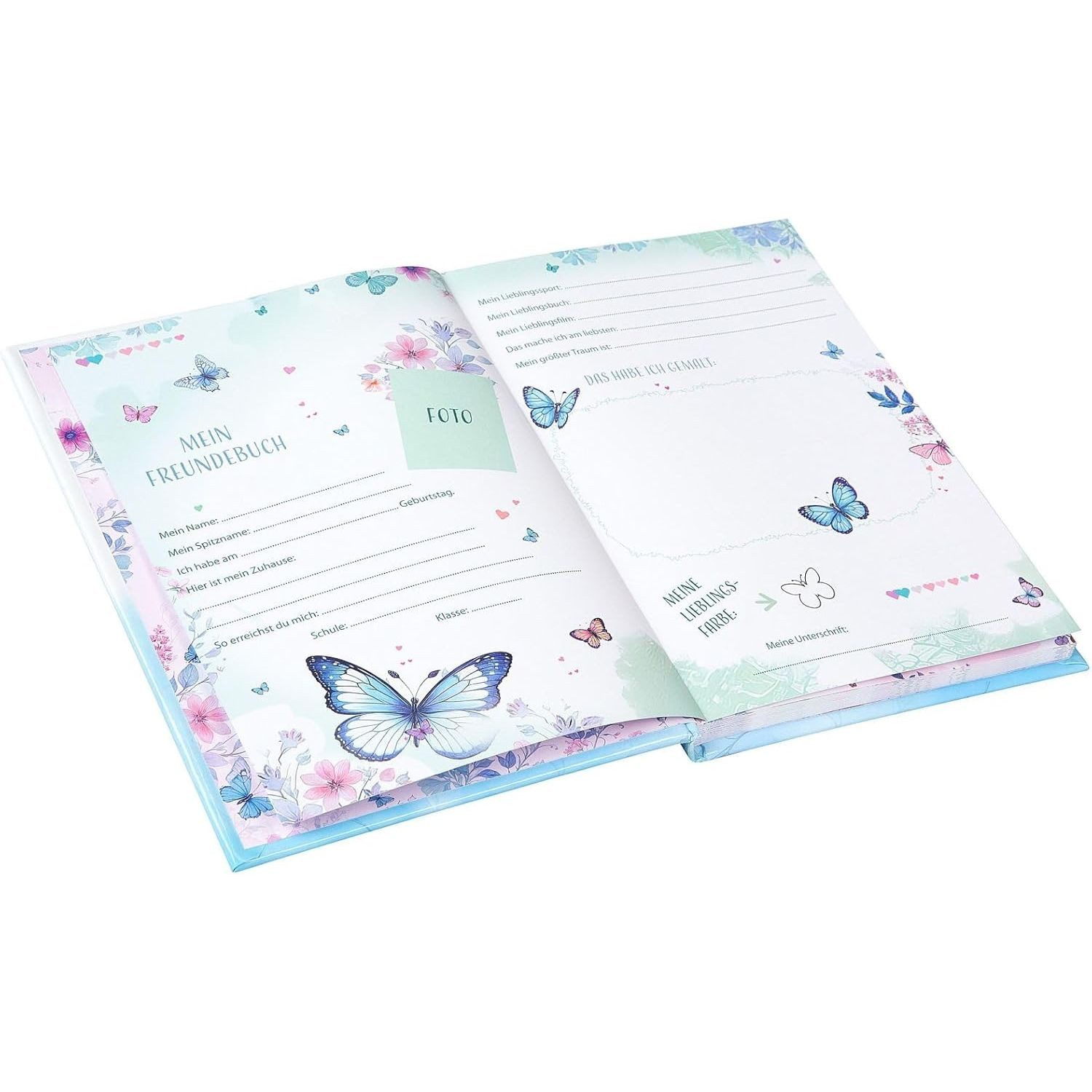Goldbuch Poesiealbum GOLDBUCH Freundebuch A5 Schmetterlingsgarten