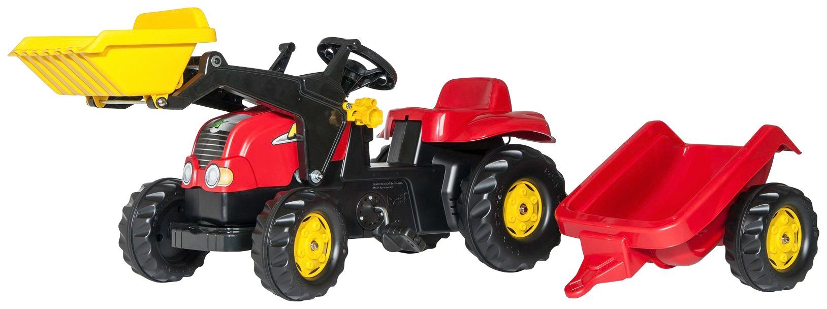 rolly toys® Tretfahrzeug rollyKid, Traktor mit Trailer und Lader