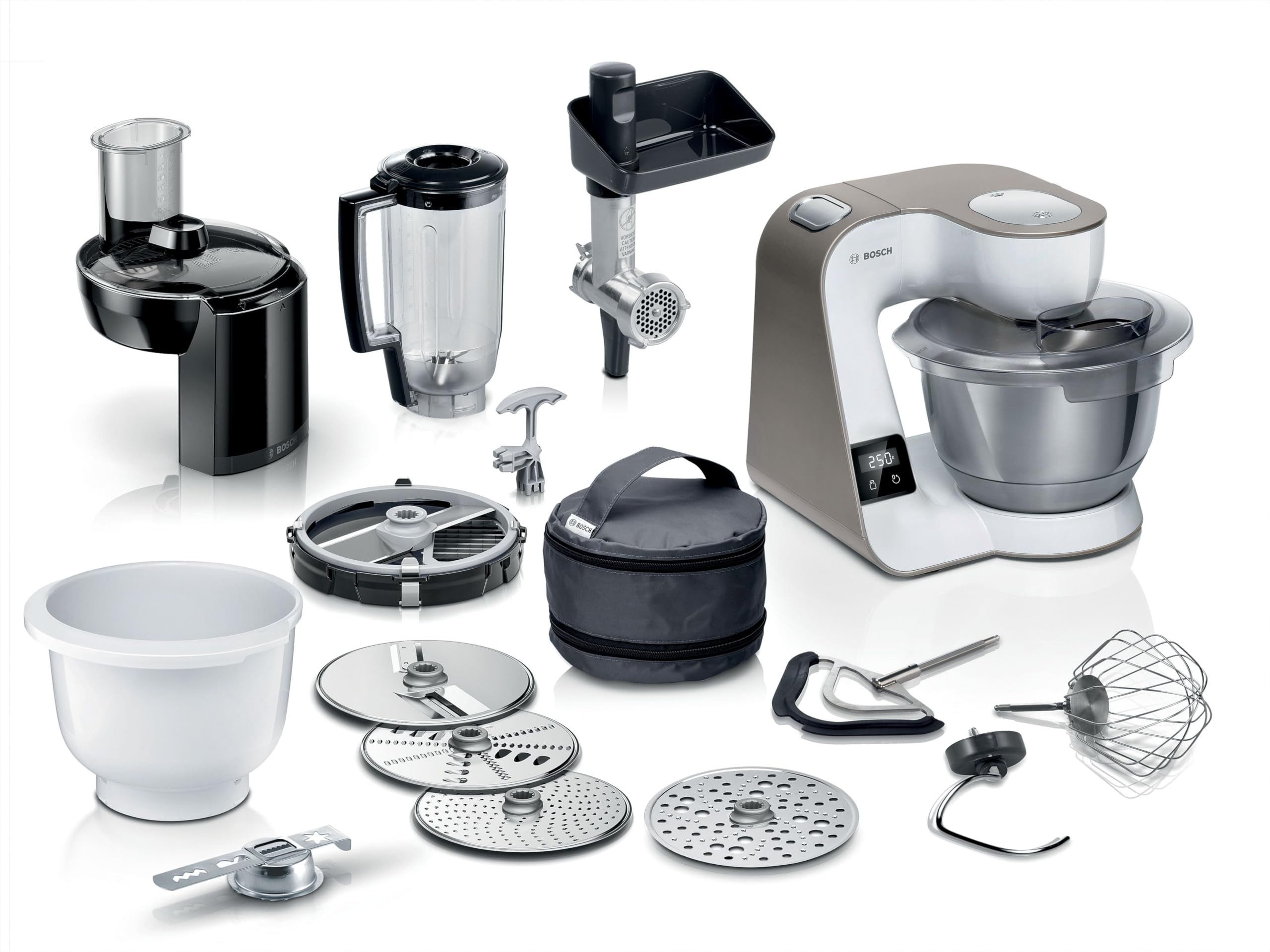 BOSCH Küchenmaschine Serie 4, Überlastungsschutz, Wiedereinschaltsicherung, Gummifüße