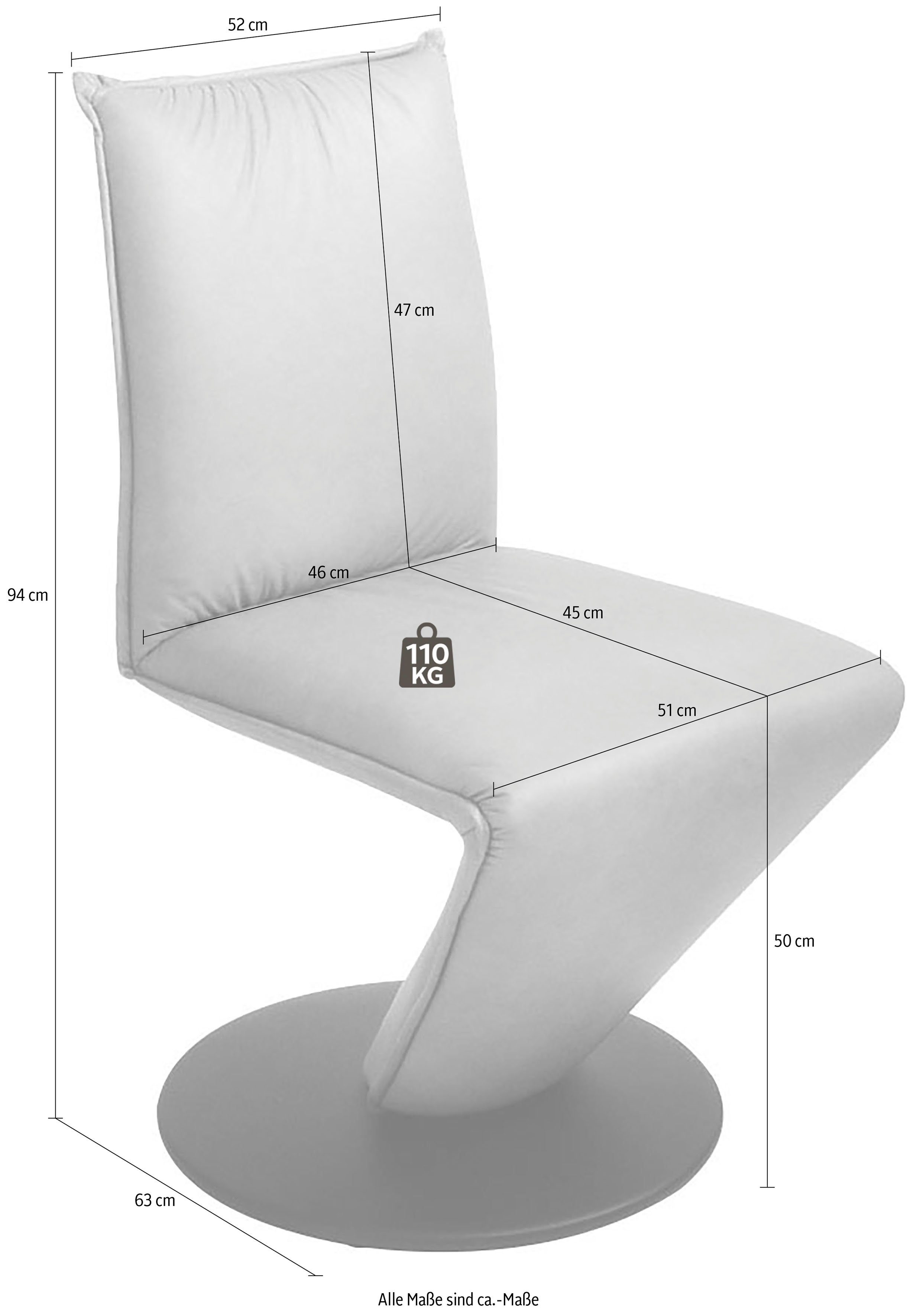 schwarz mit Komfort & K+W federnder Metall Stuhl Drive, Wohnen in Drehteller Sitzschale, Struktur Drehstuhl