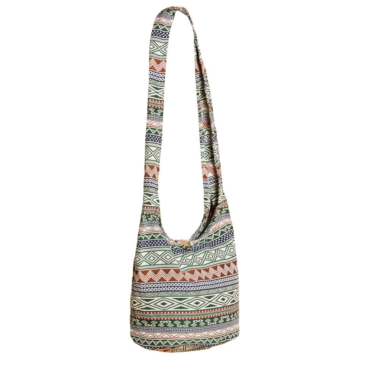 Wickeltasche und Beuteltasche 2 Handtasche PANASIAM Designs Strandtasche In % Baumwolle gewebten 100 Größen geeignet Umhängetasche, in Schulterbeutel auch als Grünton aus
