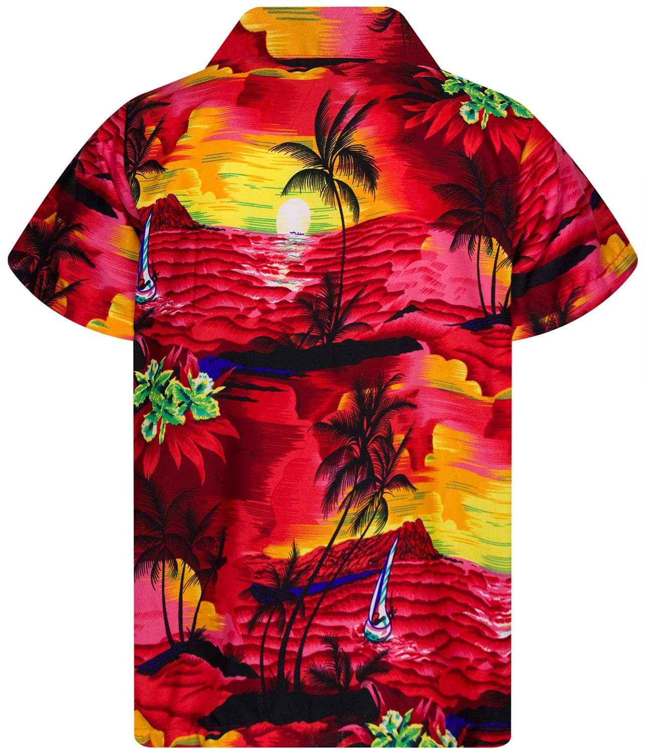 King Kameha Hawaiihemd Surf Kids Funky Hawaii-Hemd Kinder Kurzarm Front-Tasche Unisex