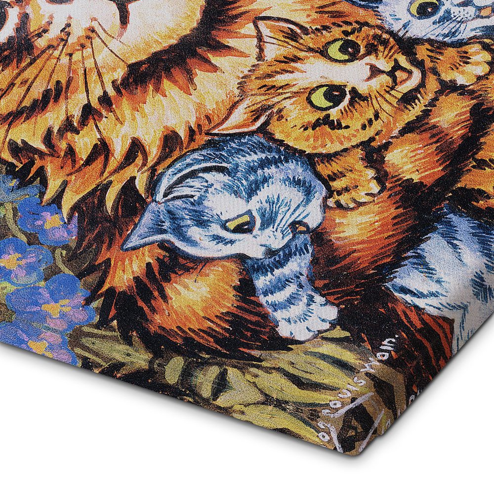 Posterlounge Wandbild Eine Katze mit ihren Kätzchen, Louis Wain, erhältlich als Poster, Leinwandbild, Wandsticker oder Acrylglasbild